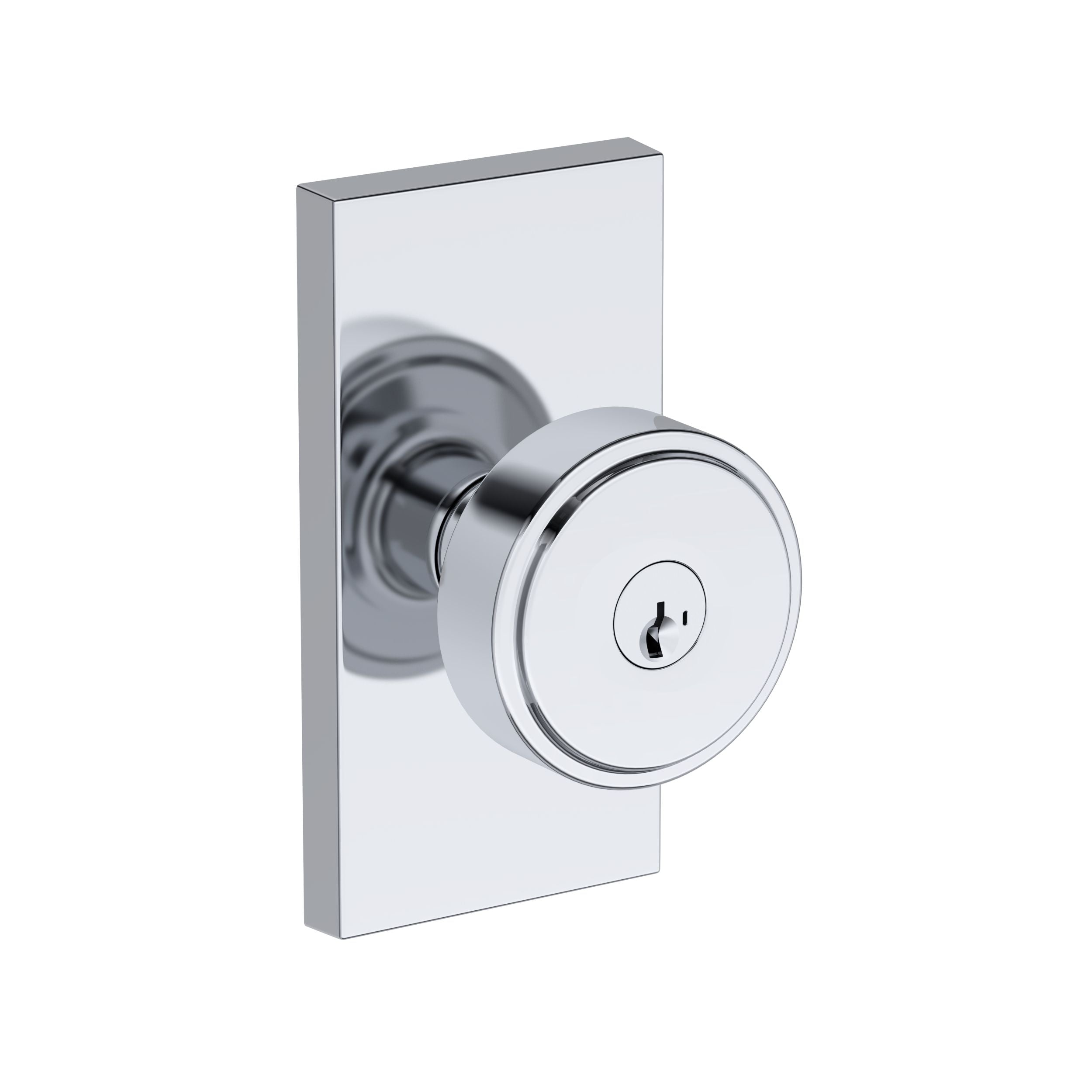 polished chrome door knob