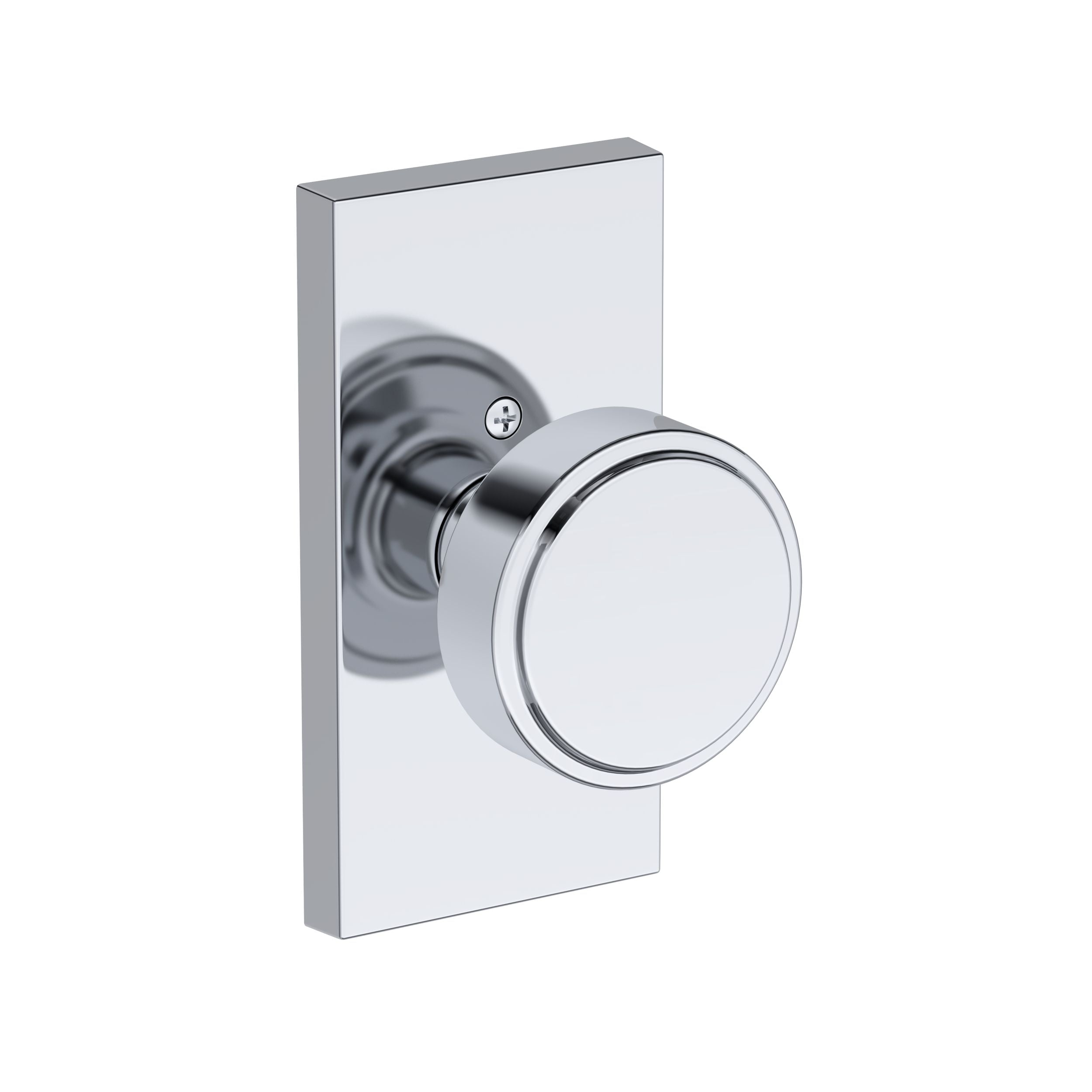 polished chrome door knob