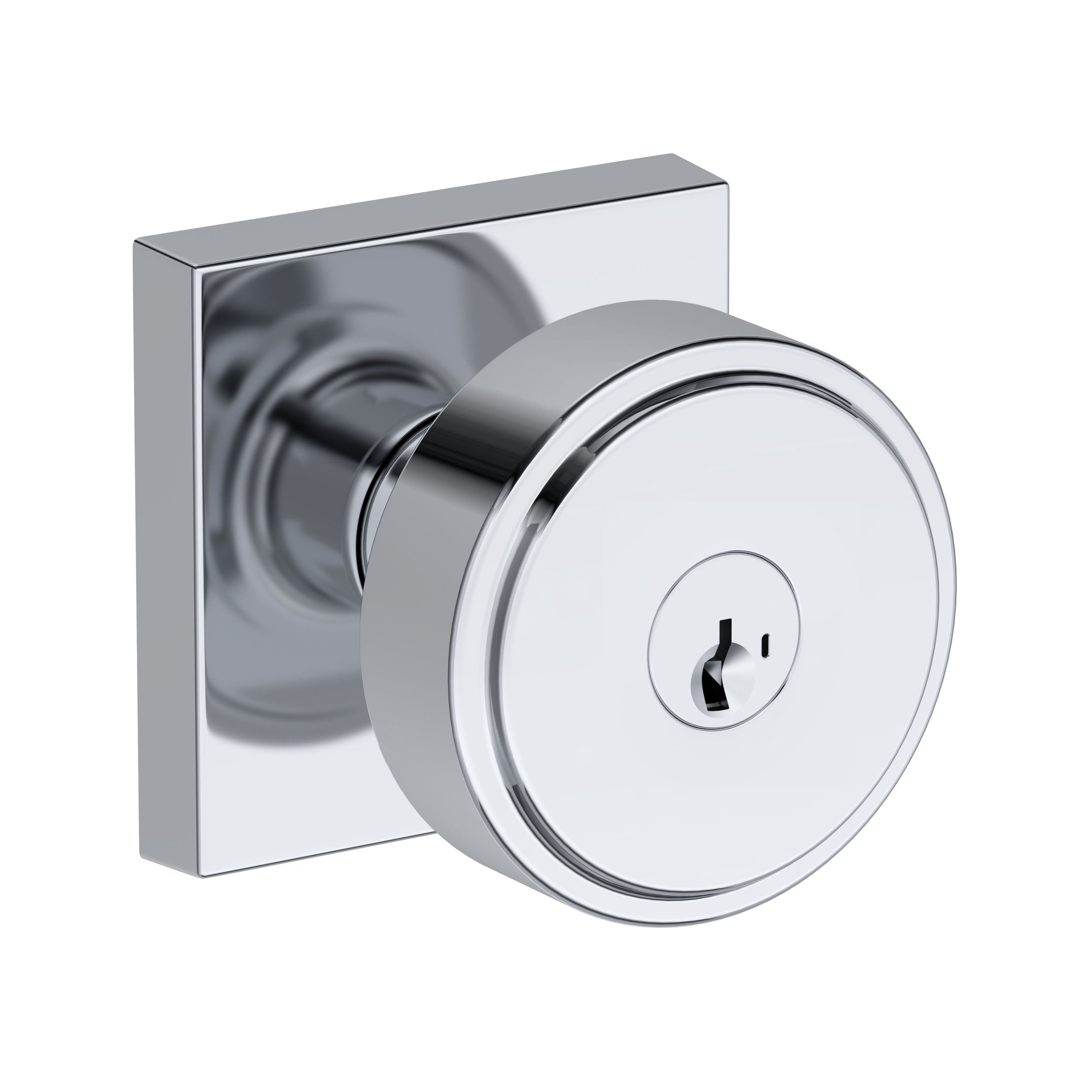 polished chrome door knob