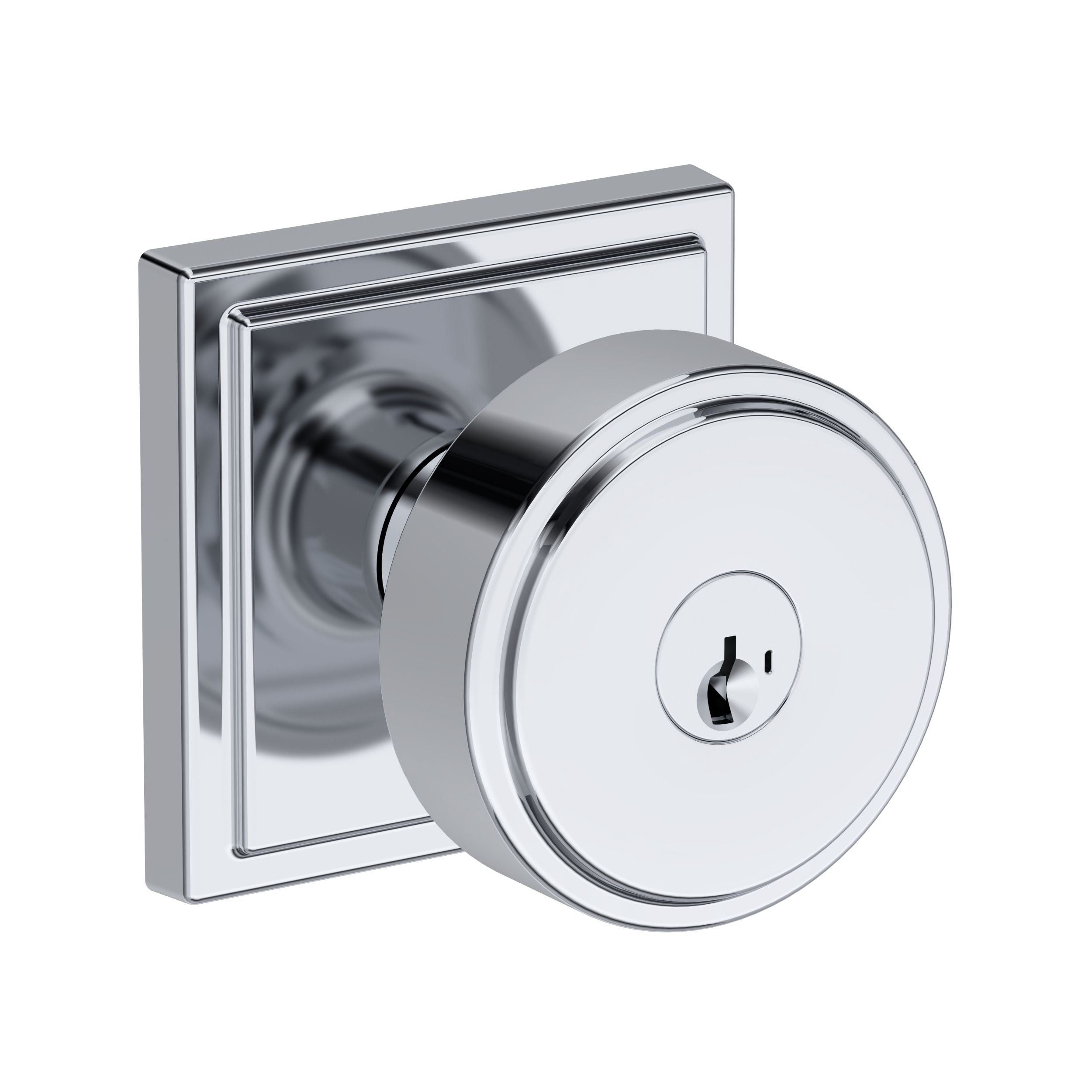 polished chrome door knob