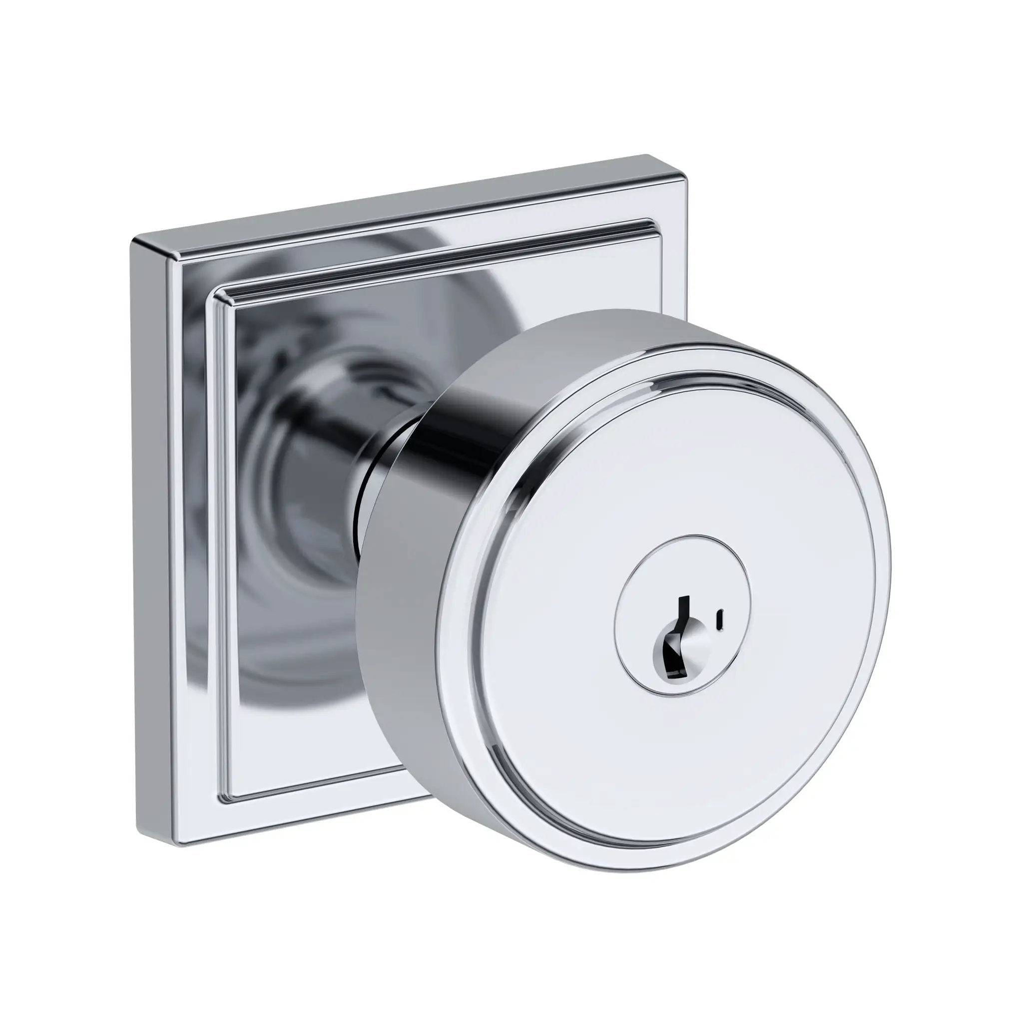 polished chrome door knob