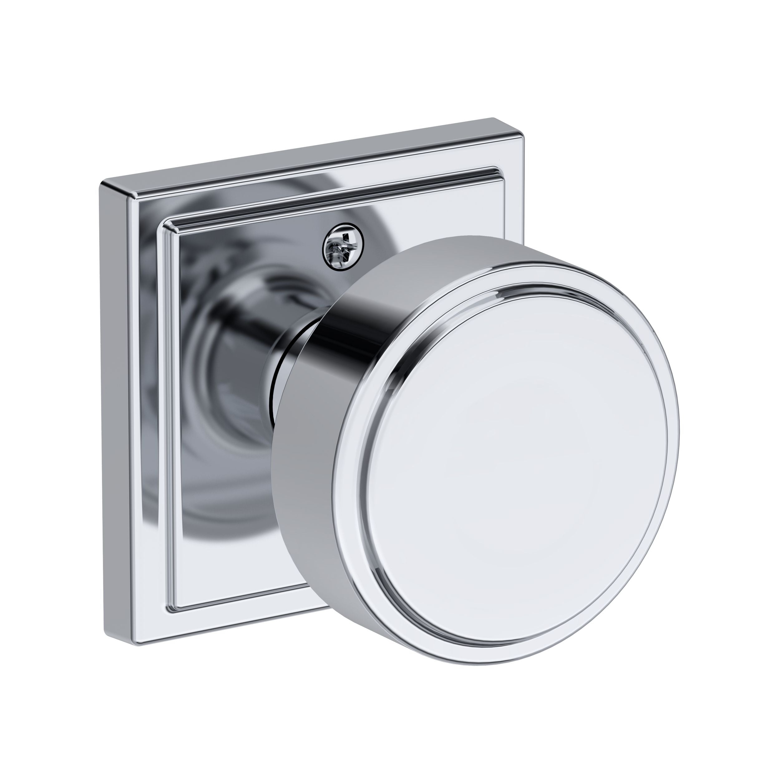 polished chrome door knob