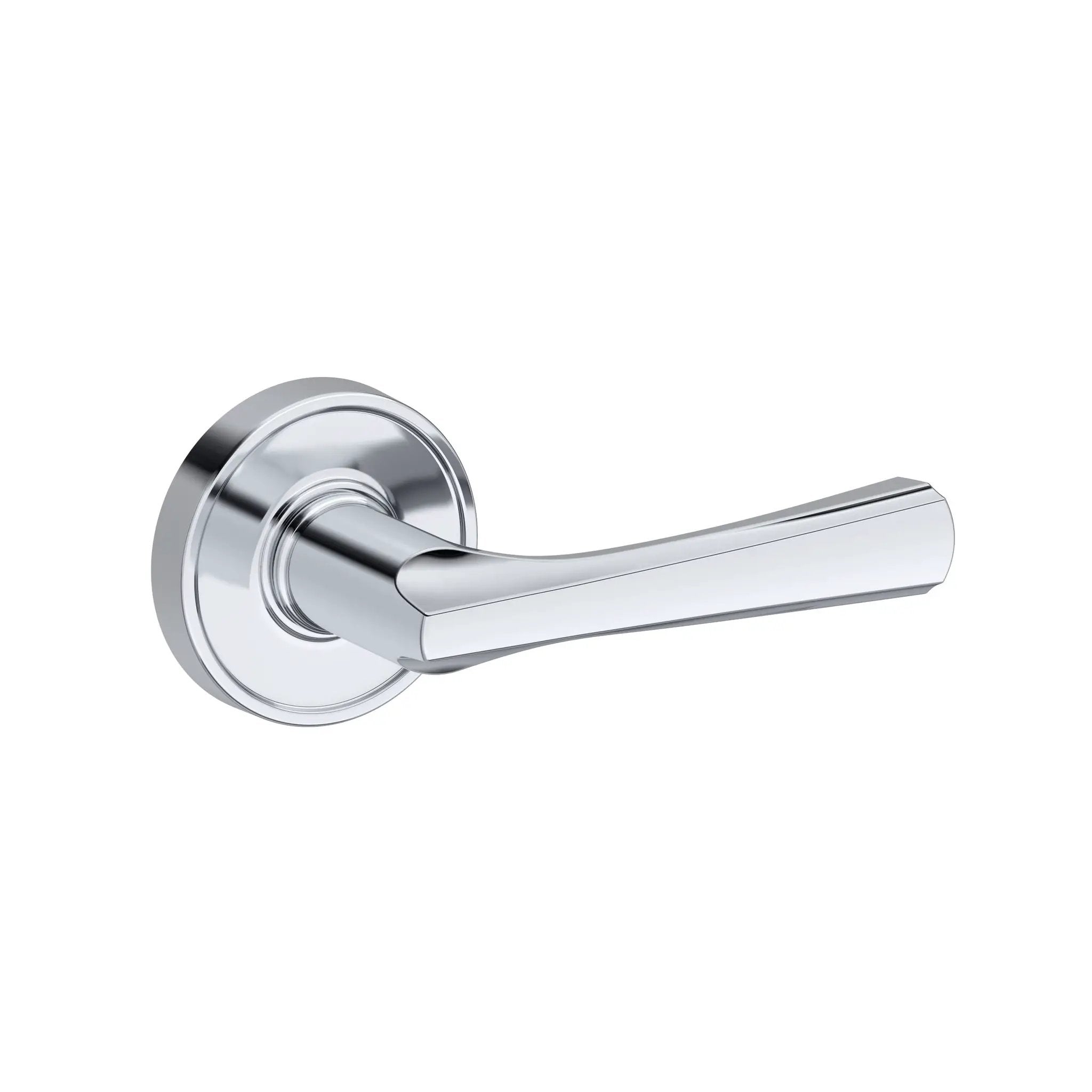 polished chrome door lever
