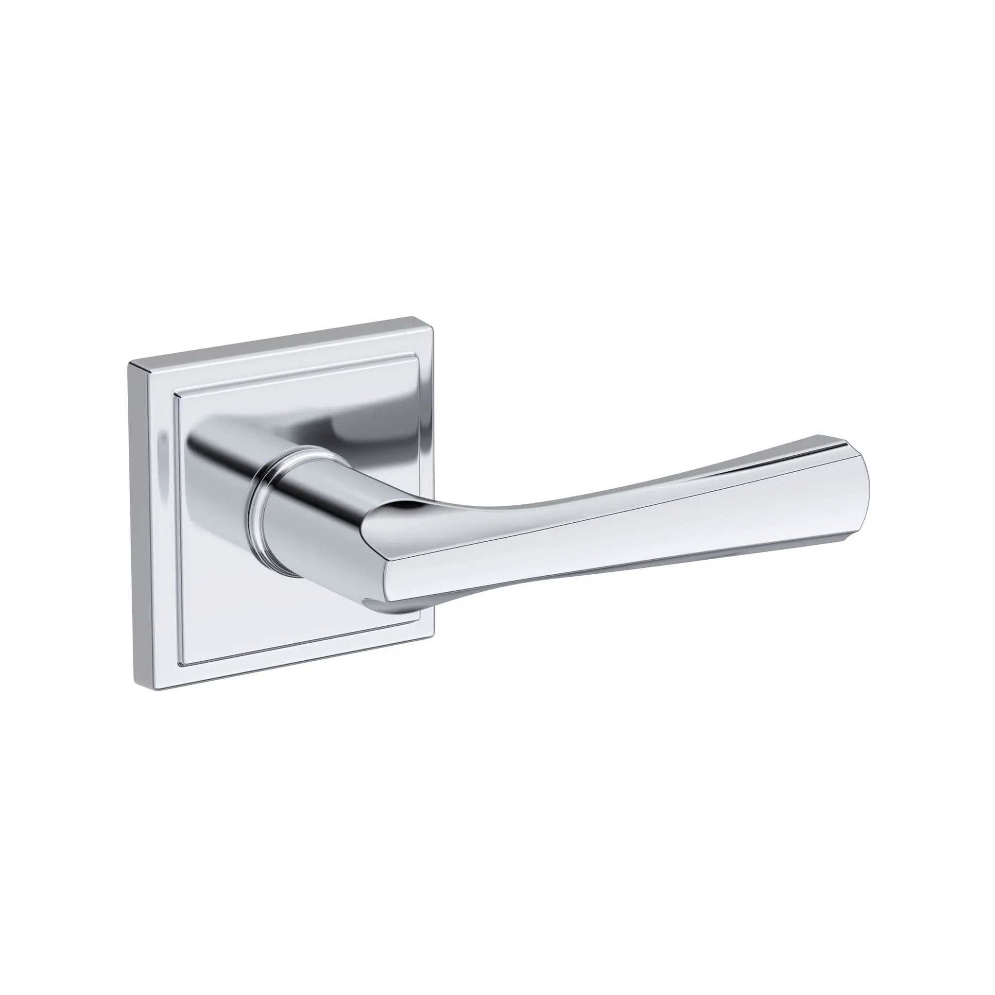 polished chrome door lever