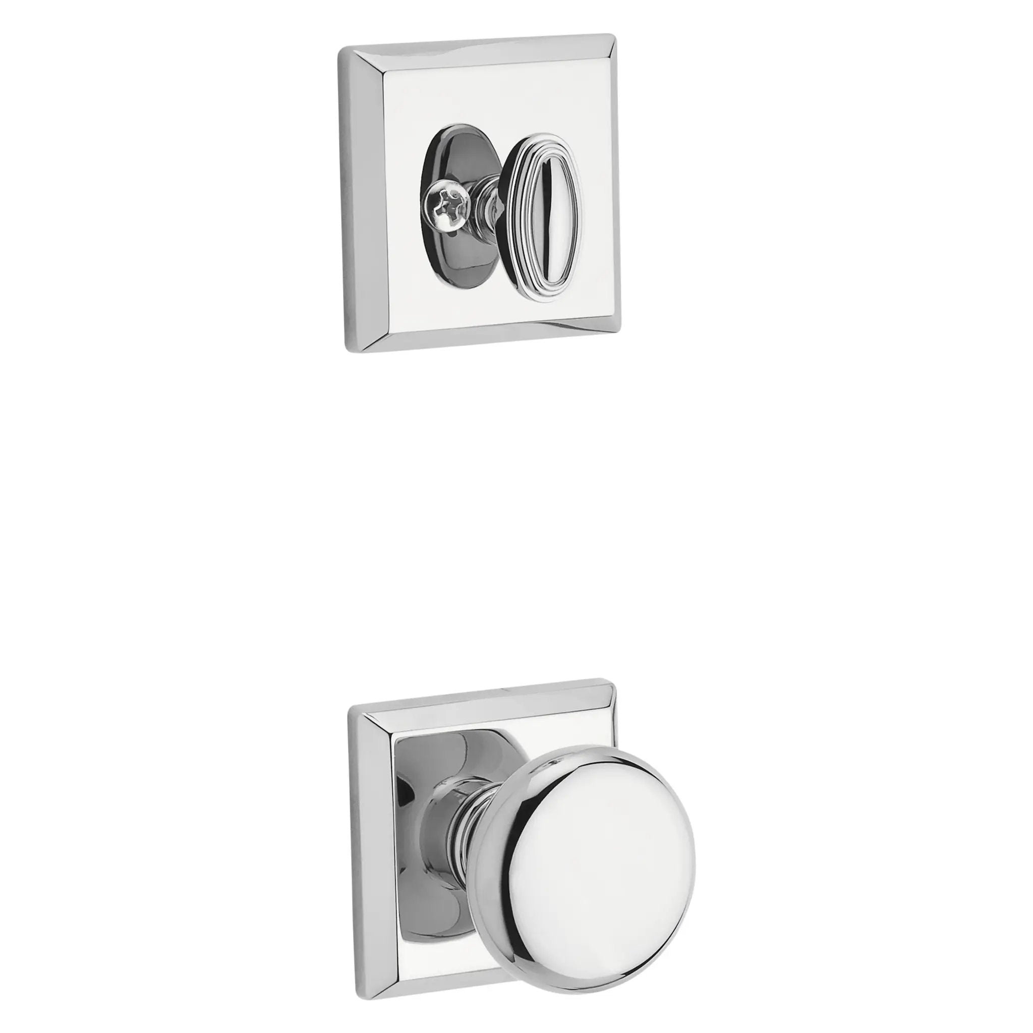 polished chrome door handle