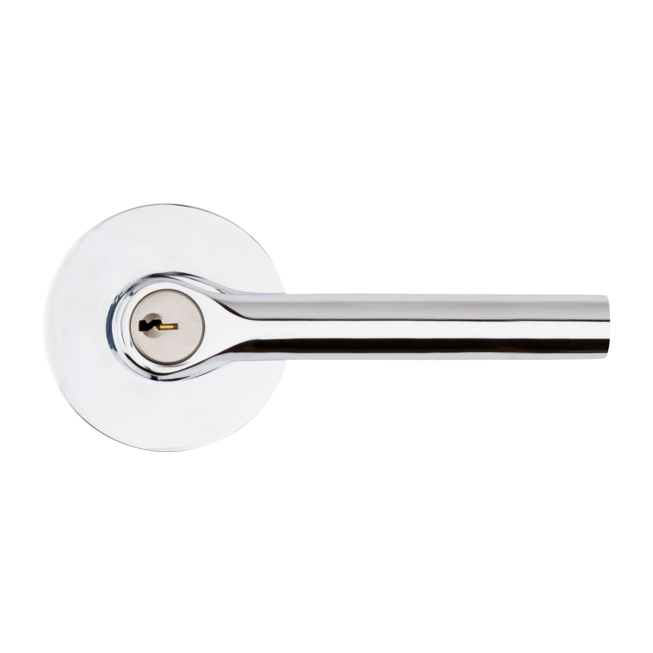 polished chrome door lever