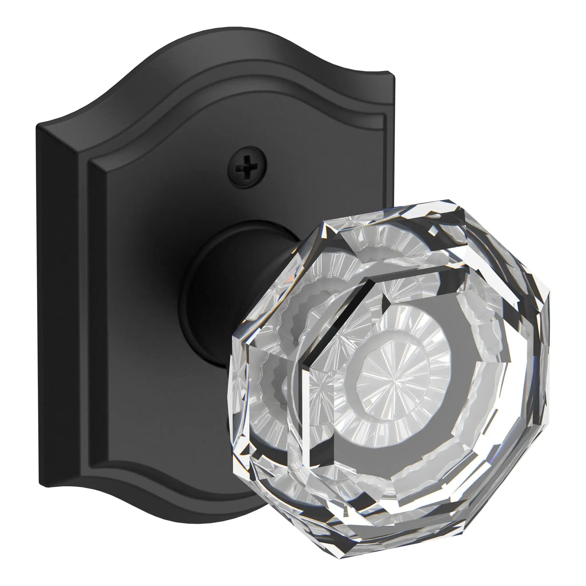 Baldwin Reserve Crystal Knob and Traditional Arch Rose by Baldwin