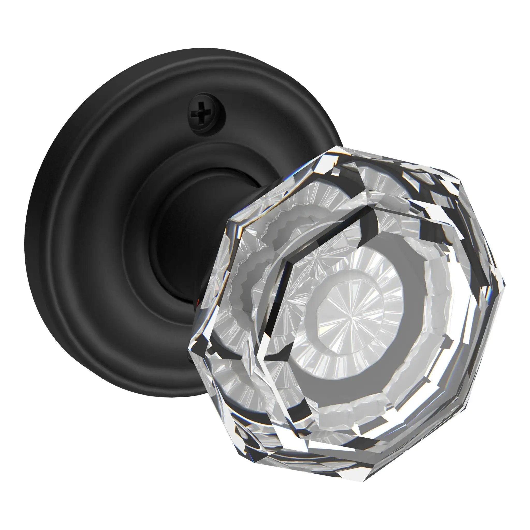 Baldwin Reserve Crystal Knob and Traditional Round Rose by Baldwin