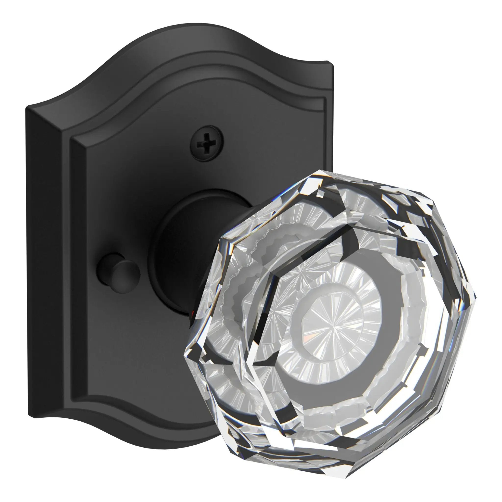 Baldwin Reserve Crystal Knob and Traditional Arch Rose by Baldwin