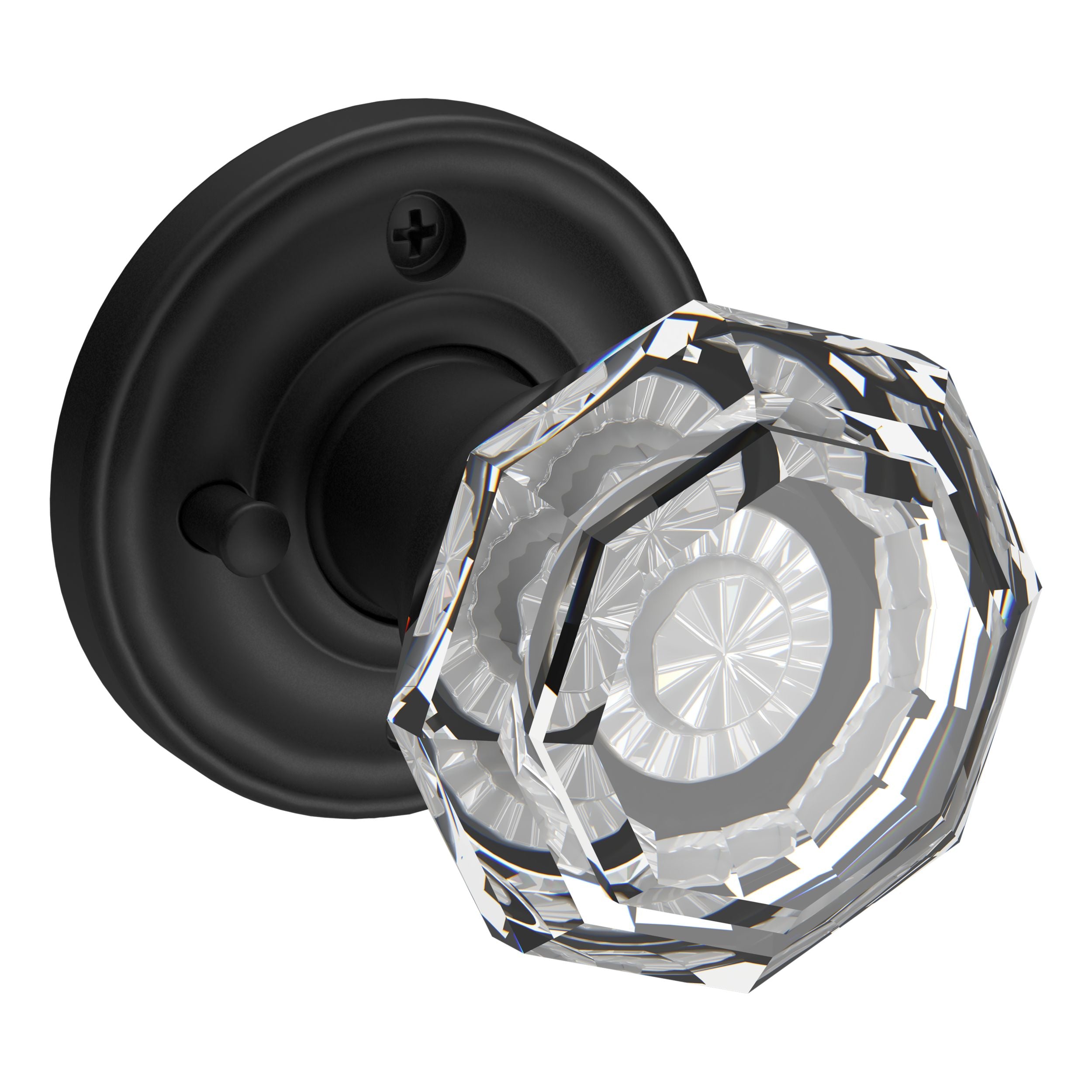 Baldwin Reserve Crystal Knob and Traditional Round Rose