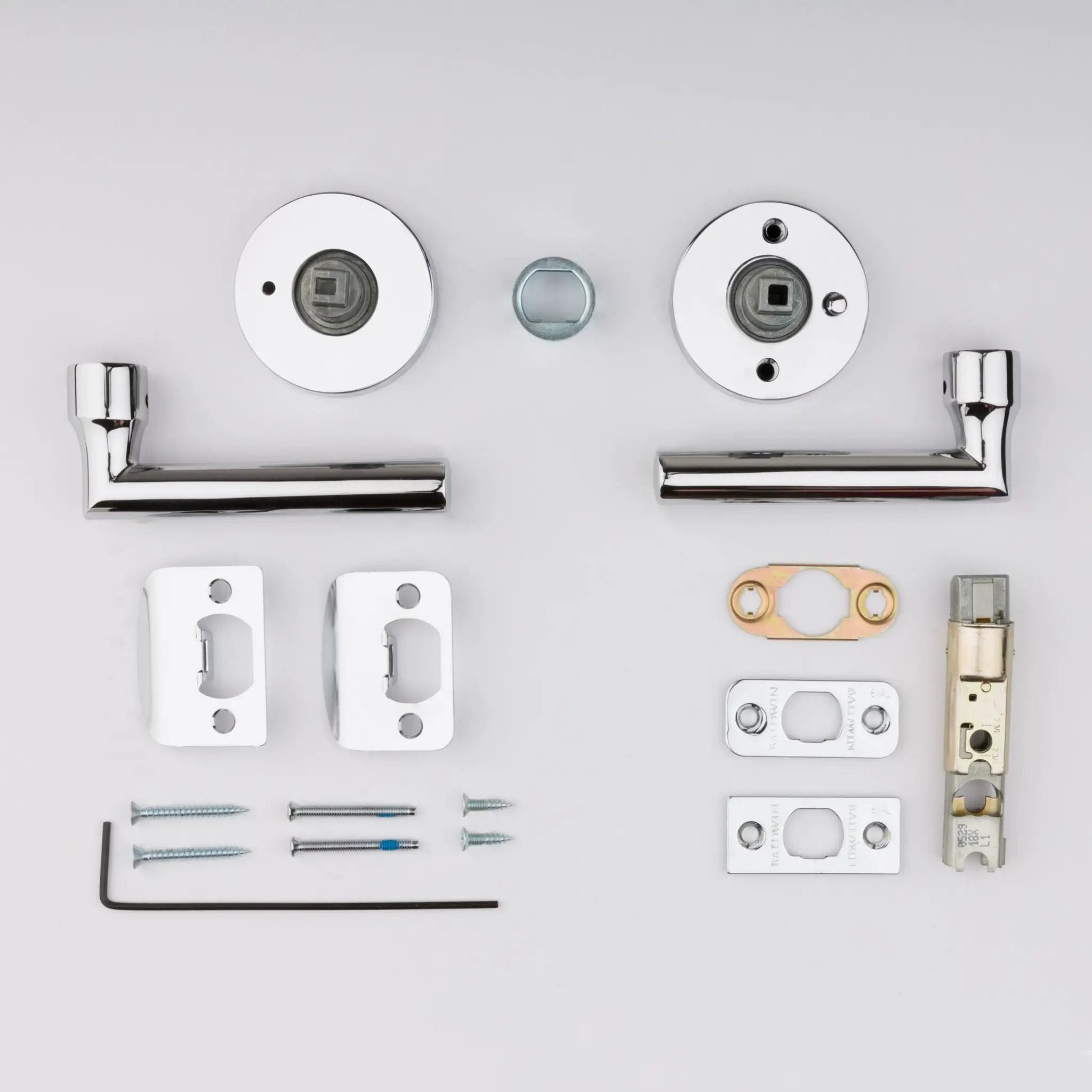 polished chrome door lever