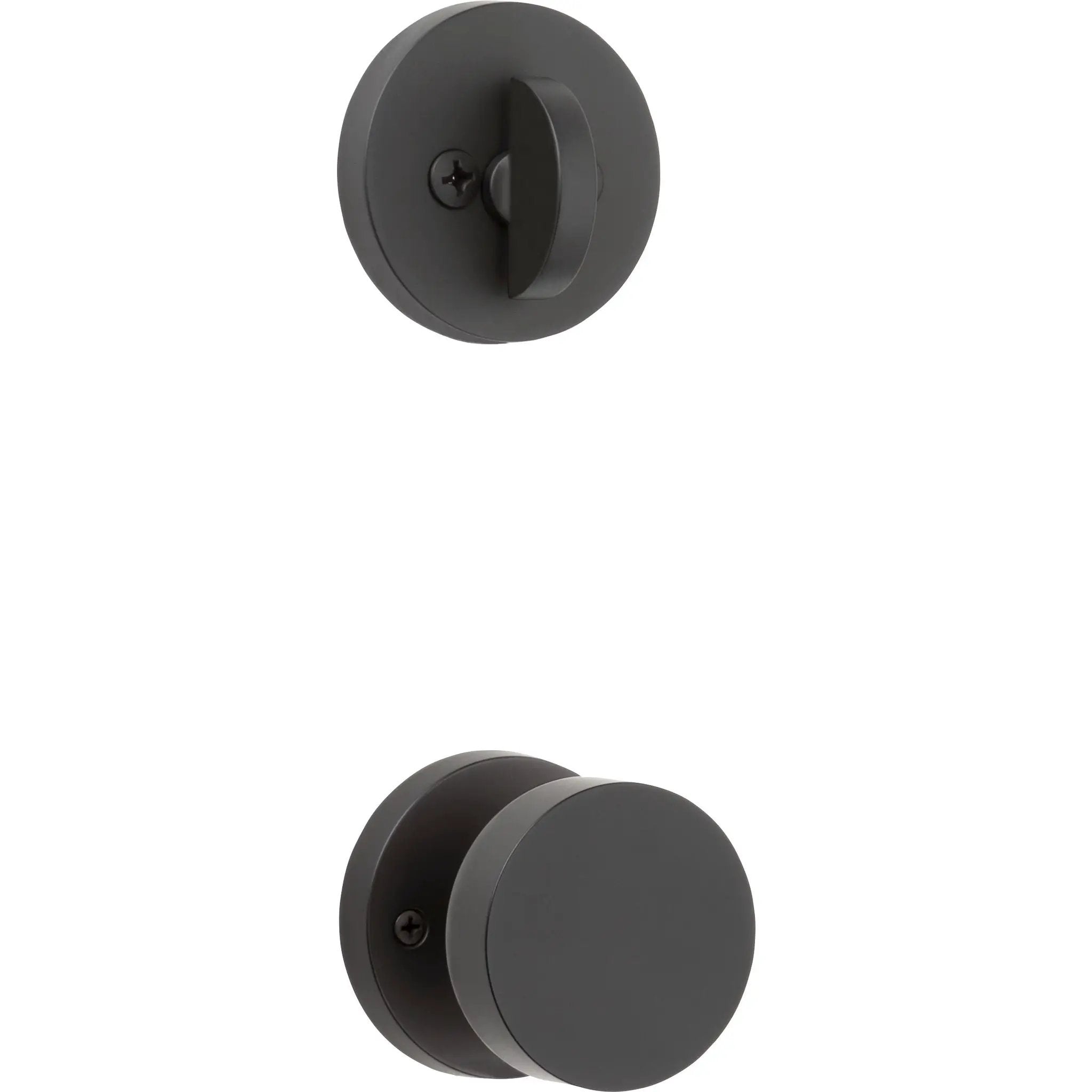 satin black door handle and knob