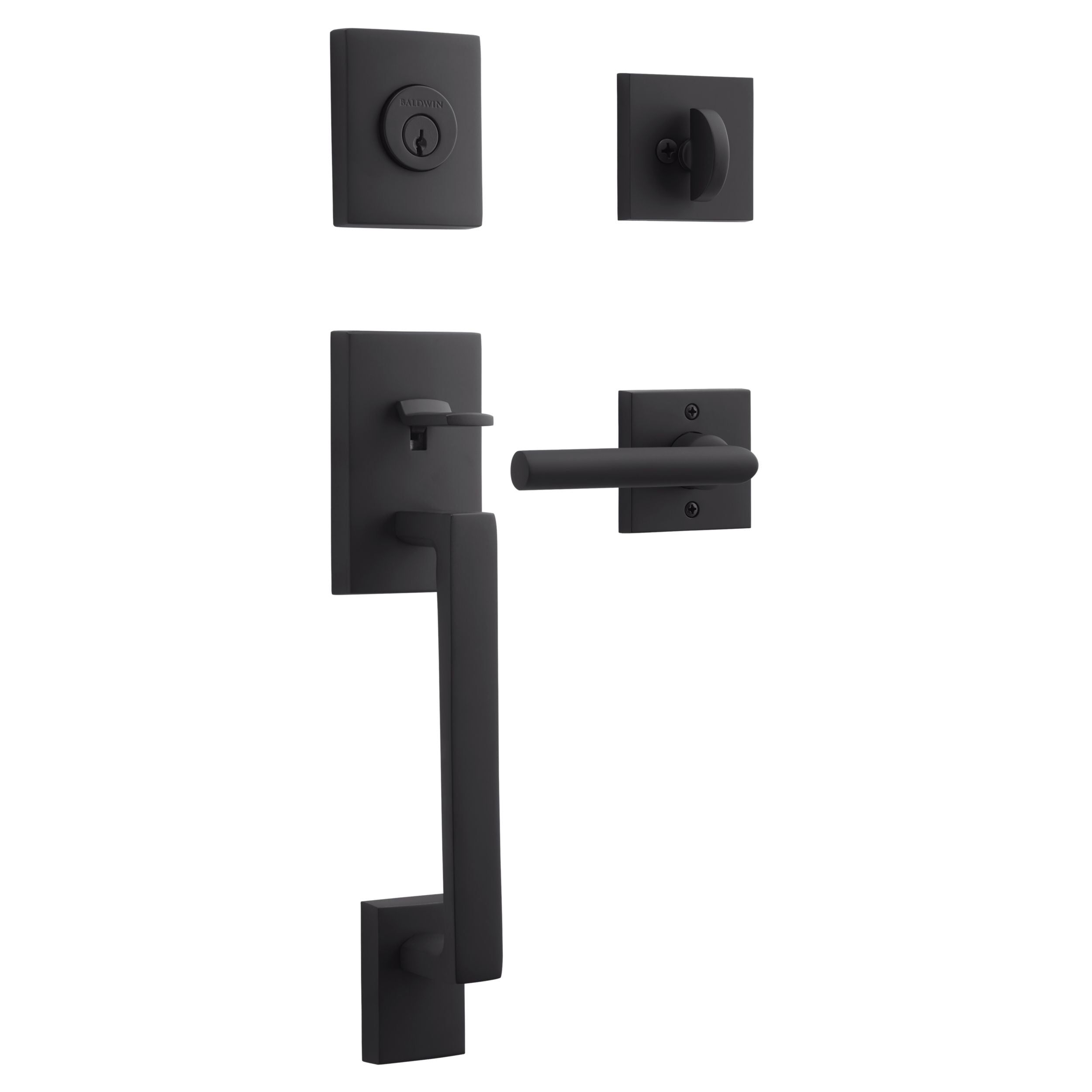 Baldwin Reserve La Jolla Handleset x Tube Lever with Square Interior