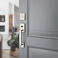 satin nickel door handle and lever