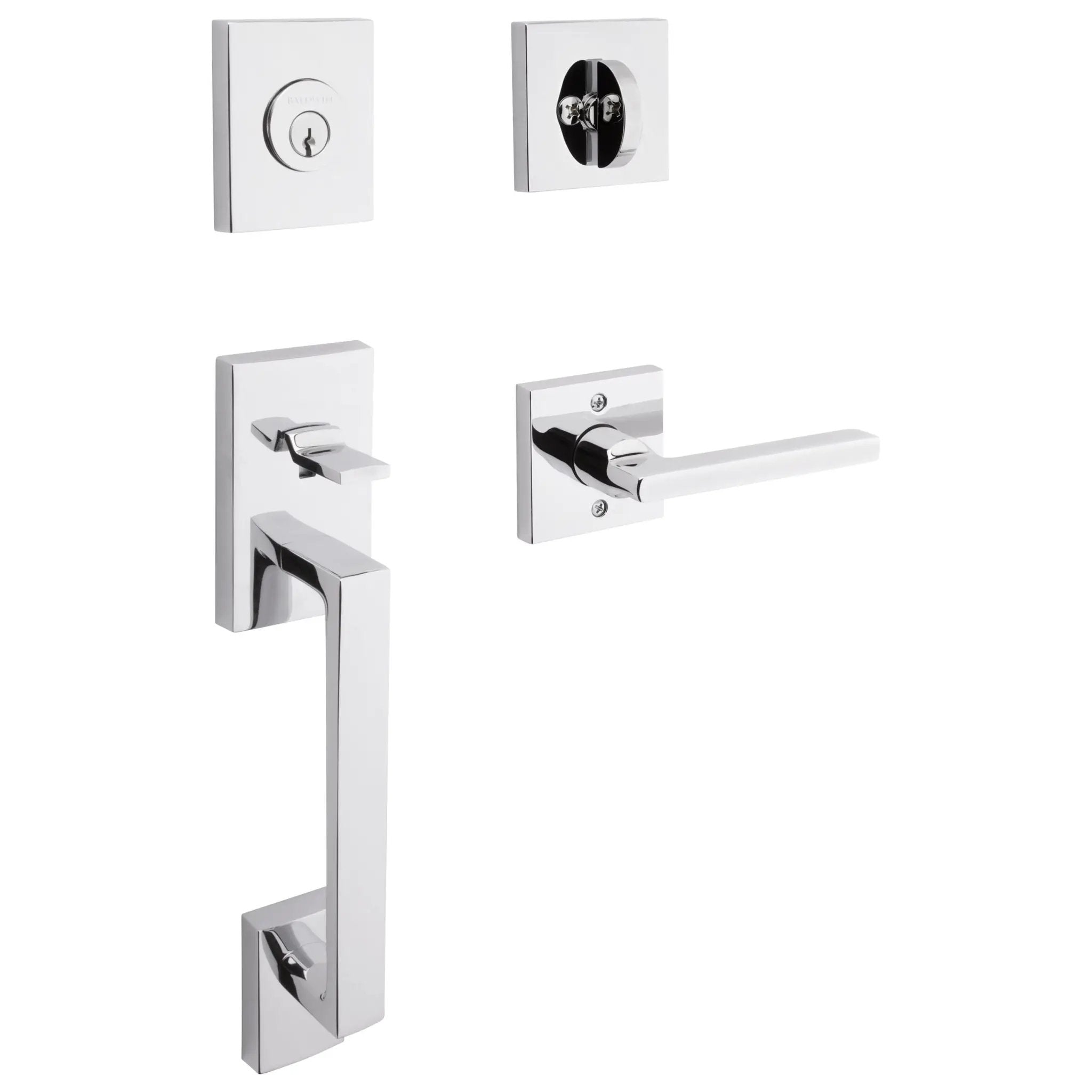 Baldwin Reserve La Jolla Handleset x Square Lever with Square Interior by Baldwin