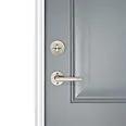 satin nickel door handle and lever
