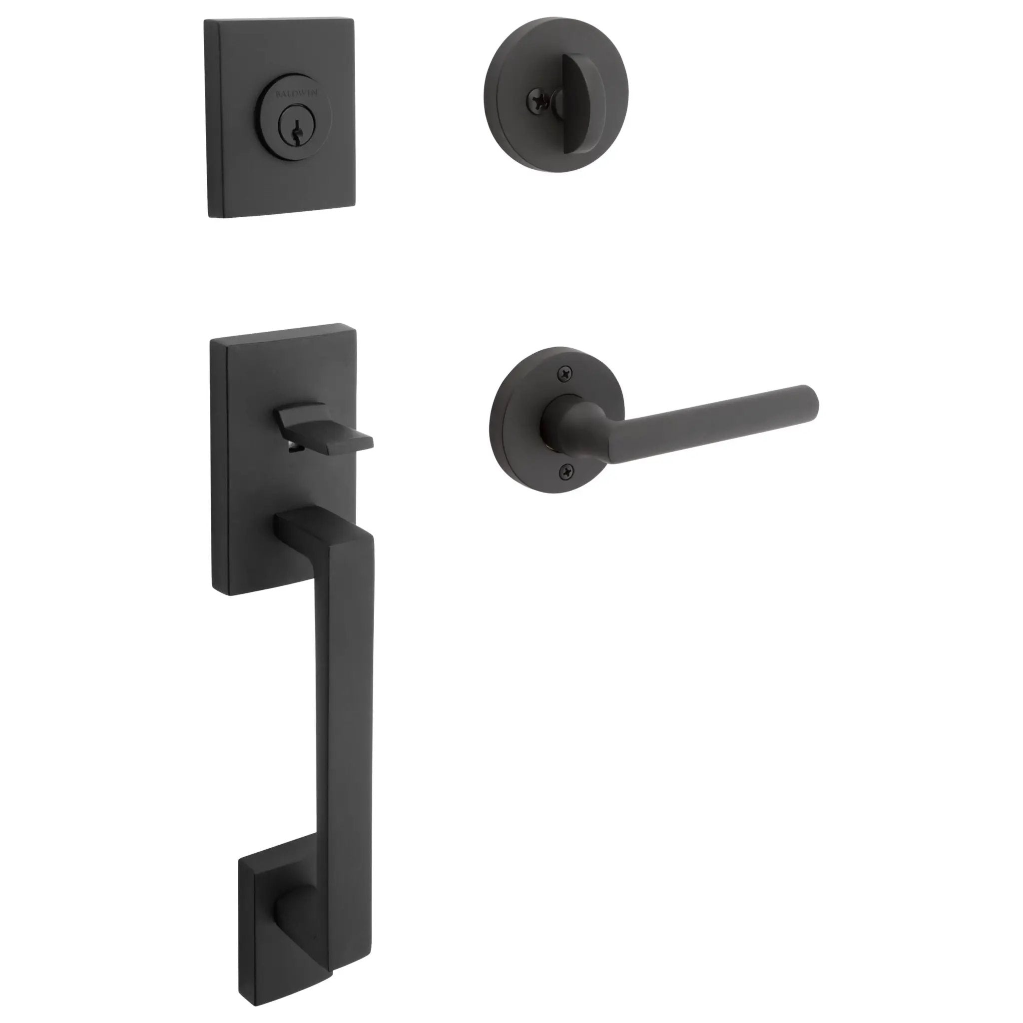 Baldwin Reserve La Jolla Handleset x Tube Lever with Round Interior by Baldwin