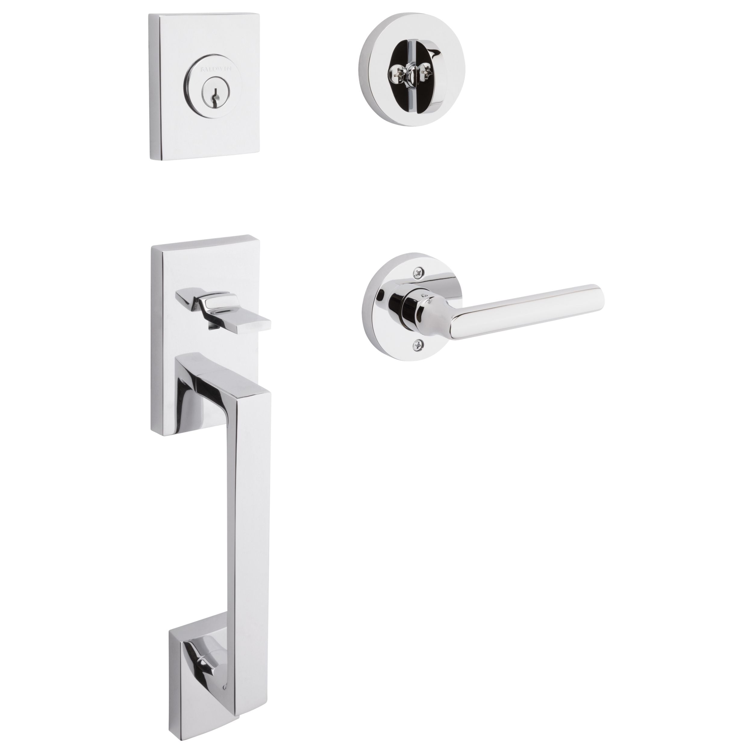 Baldwin Reserve La Jolla Handleset x Tube Lever with Round Interior