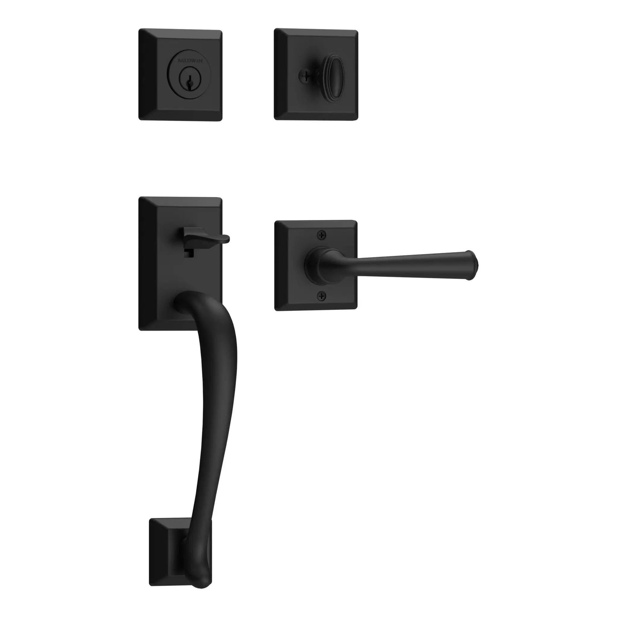 Baldwin Reserve Napa Handleset x Federal Lever with Square Interior by Baldwin