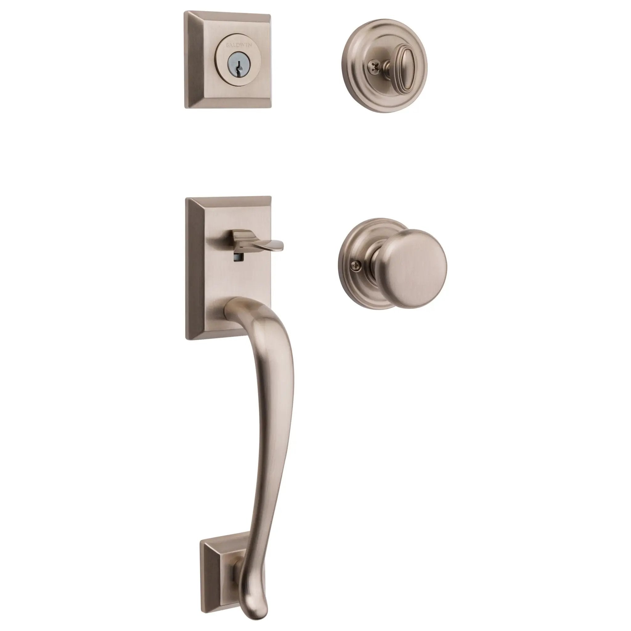 Baldwin Reserve Napa Handleset x Round Knob with Round Interior by Baldwin