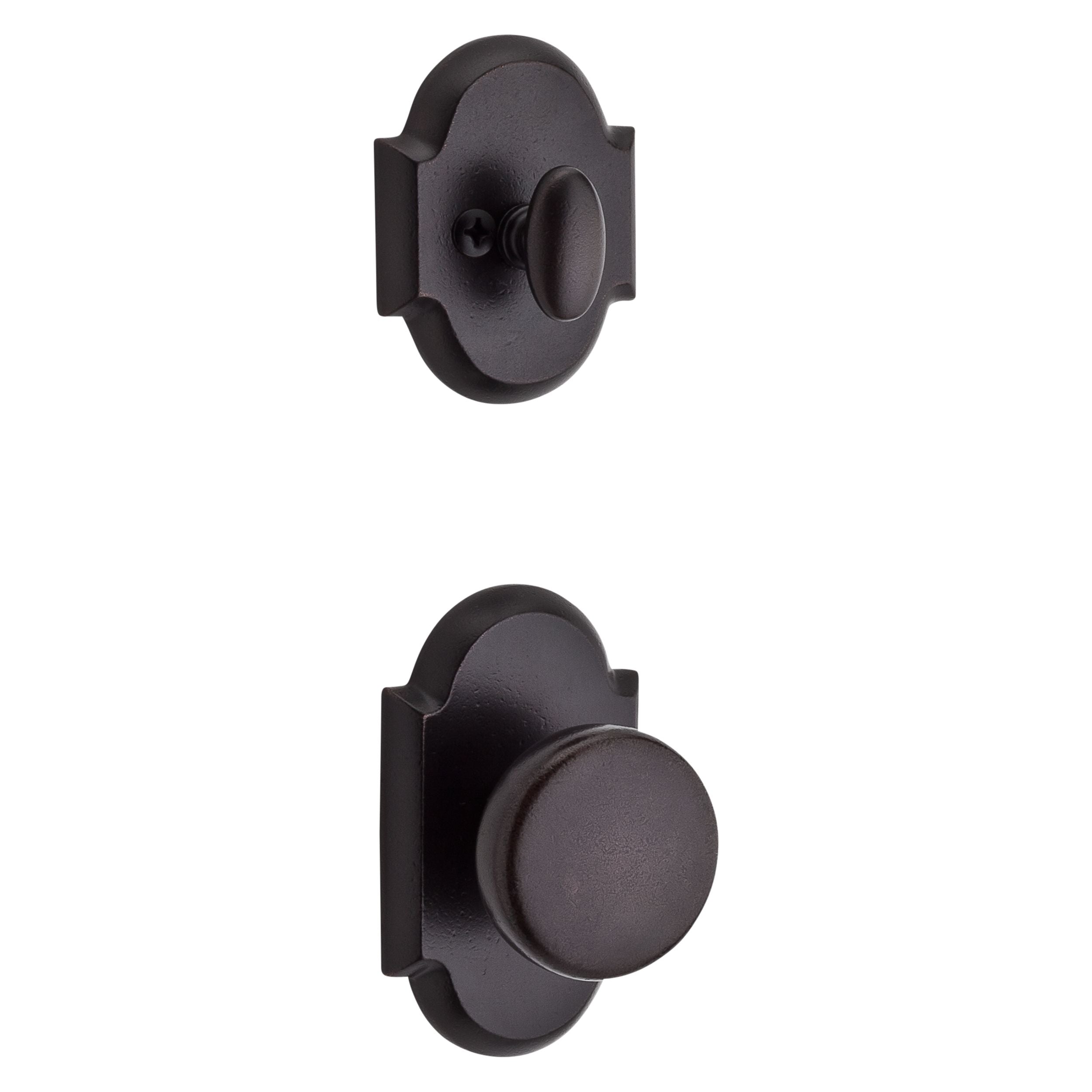 dark bronze door handle and knob