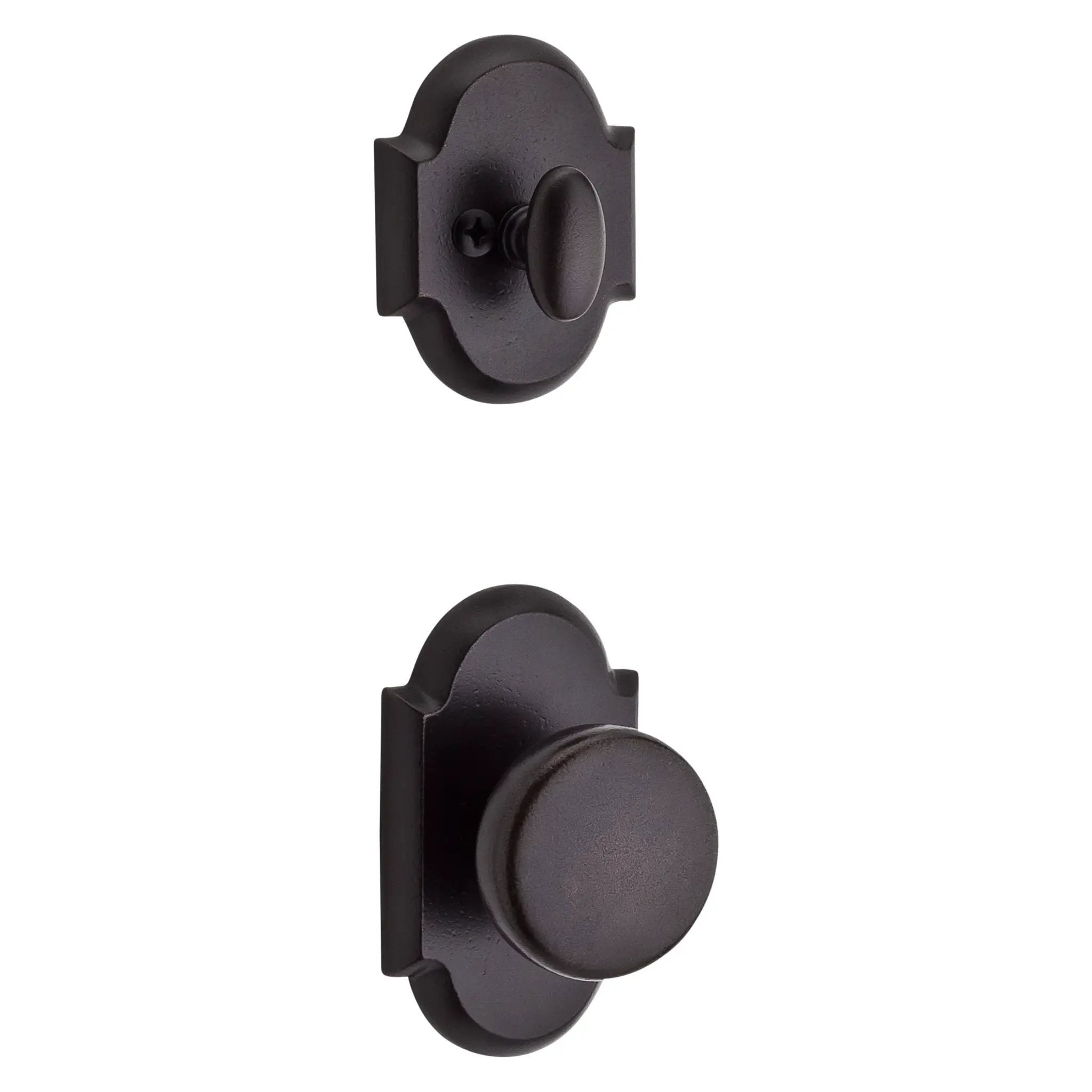 dark bronze door handle and knob