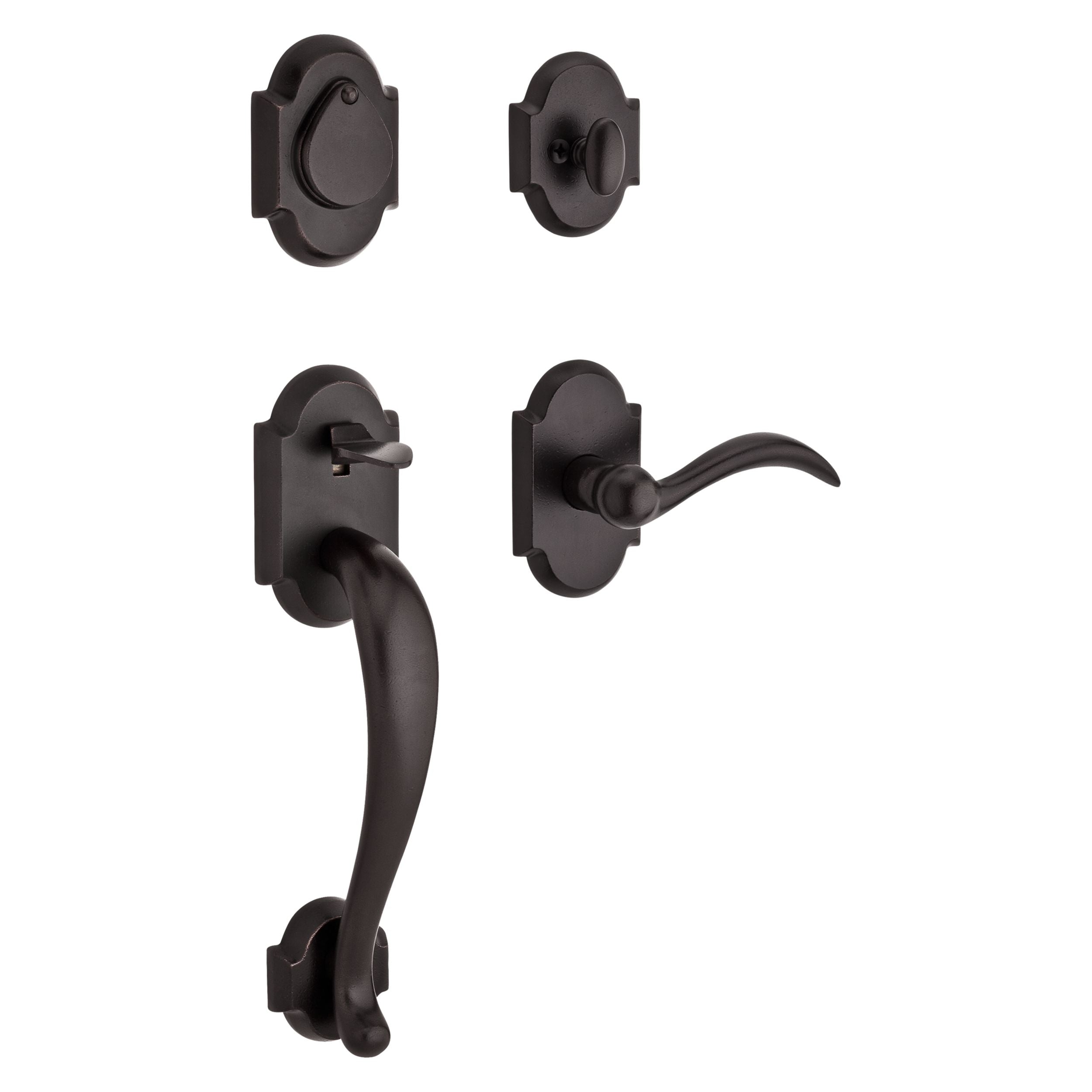 dark bronze door handle and lever