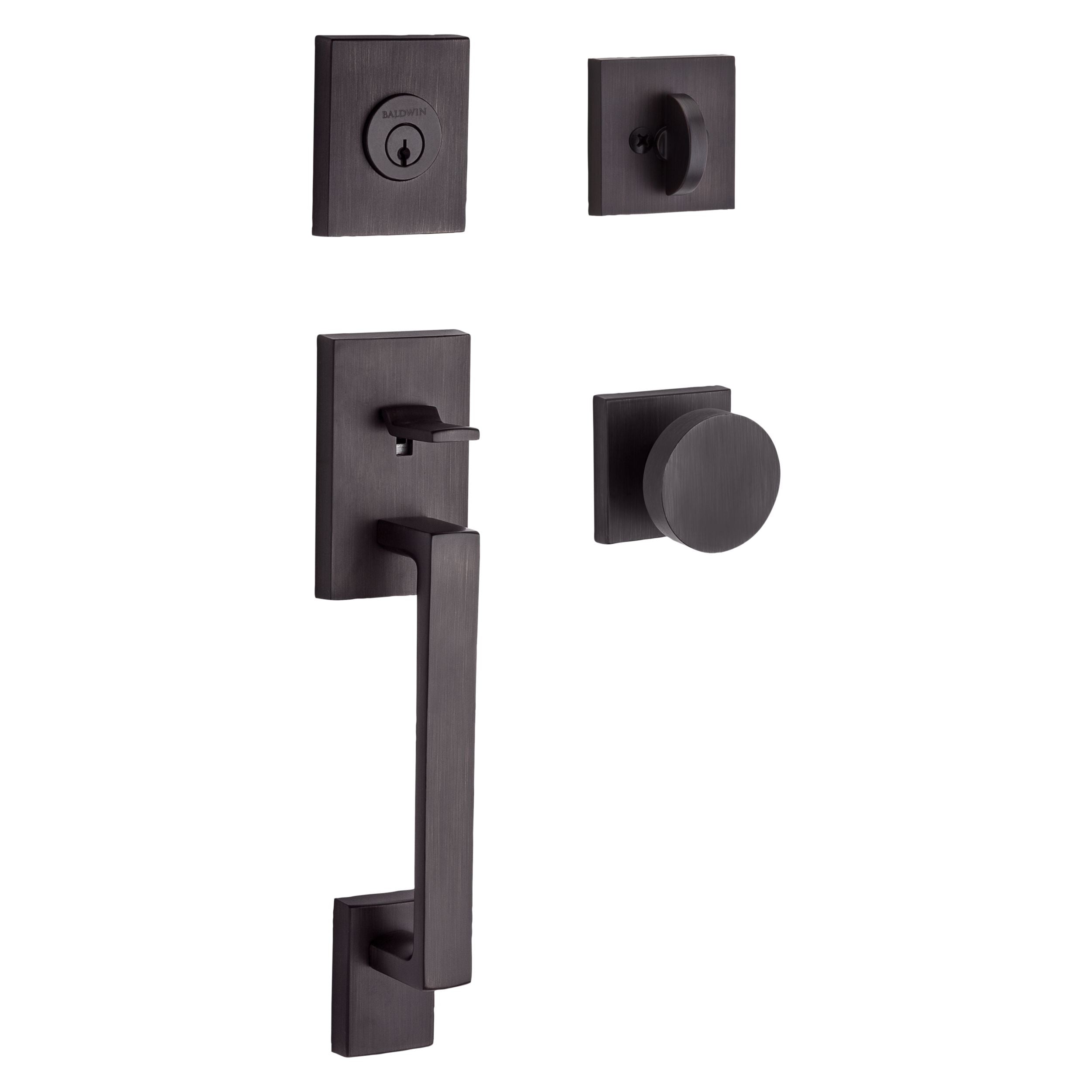 Baldwin Reserve La Jolla Handleset x Contemporary Knob with Square Interior