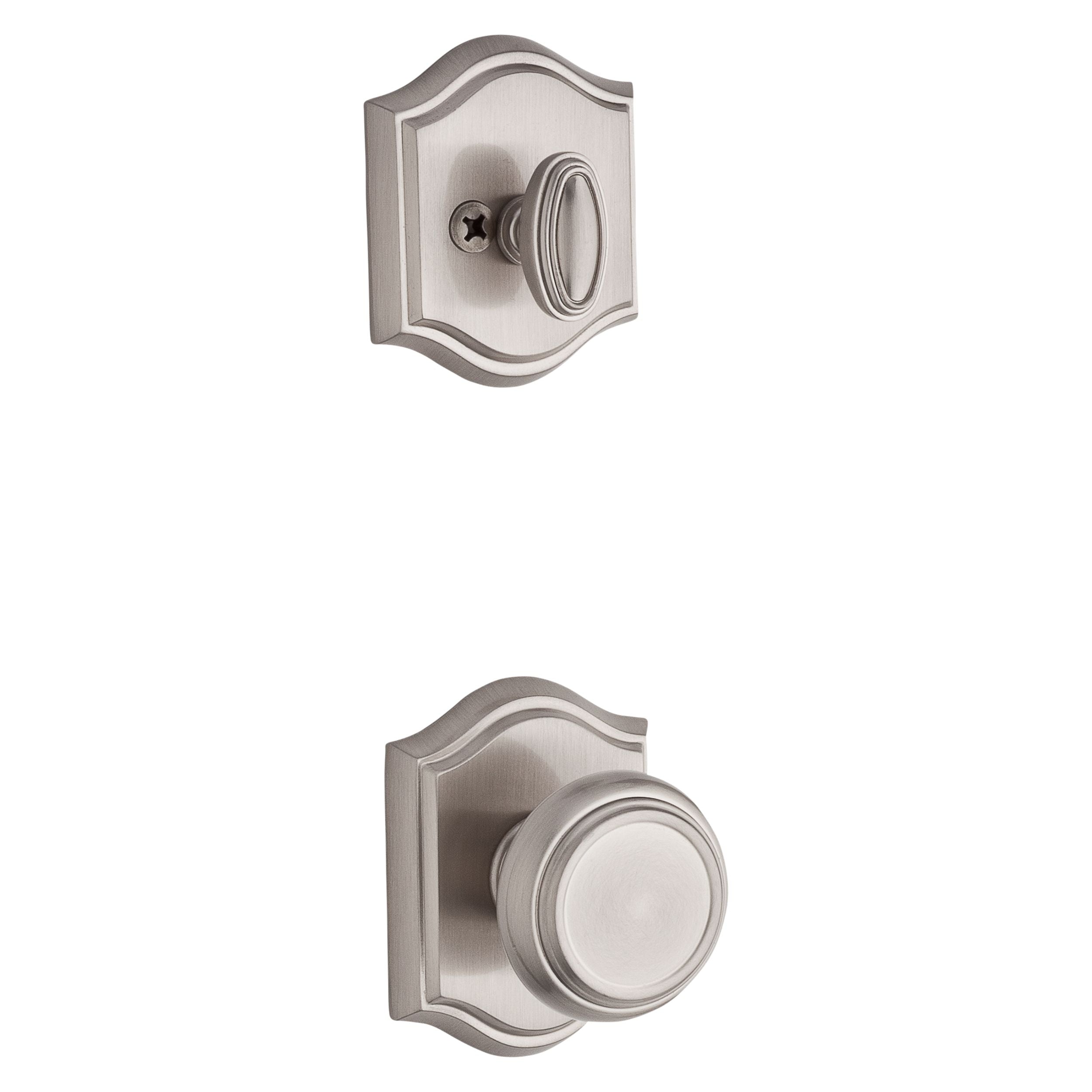 satin nickel door handle and knob