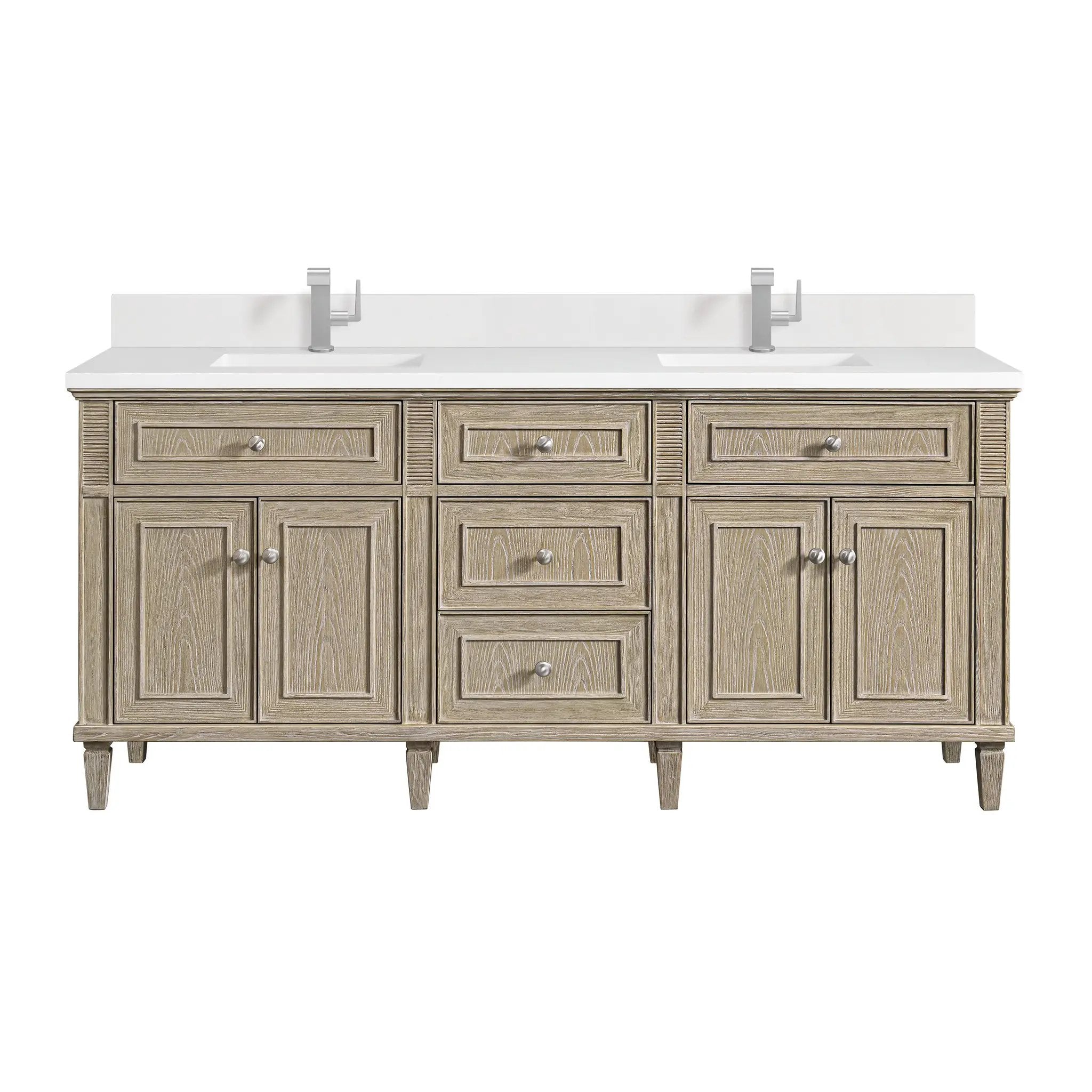 James Martin Lorelai 72" Double Vanity Set - Whitewashed Oak by James Martin Vanities