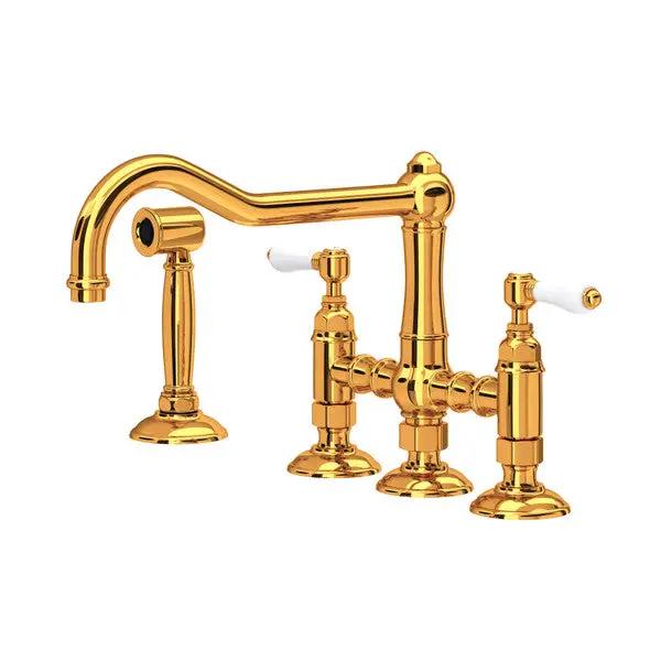 Rohl Acqui Bridge Kitchen Faucet with Side Spray by Rohl