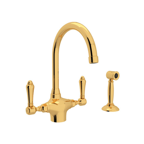 Rohl San Julio Two Handle Kitchen Faucet with Side Spray