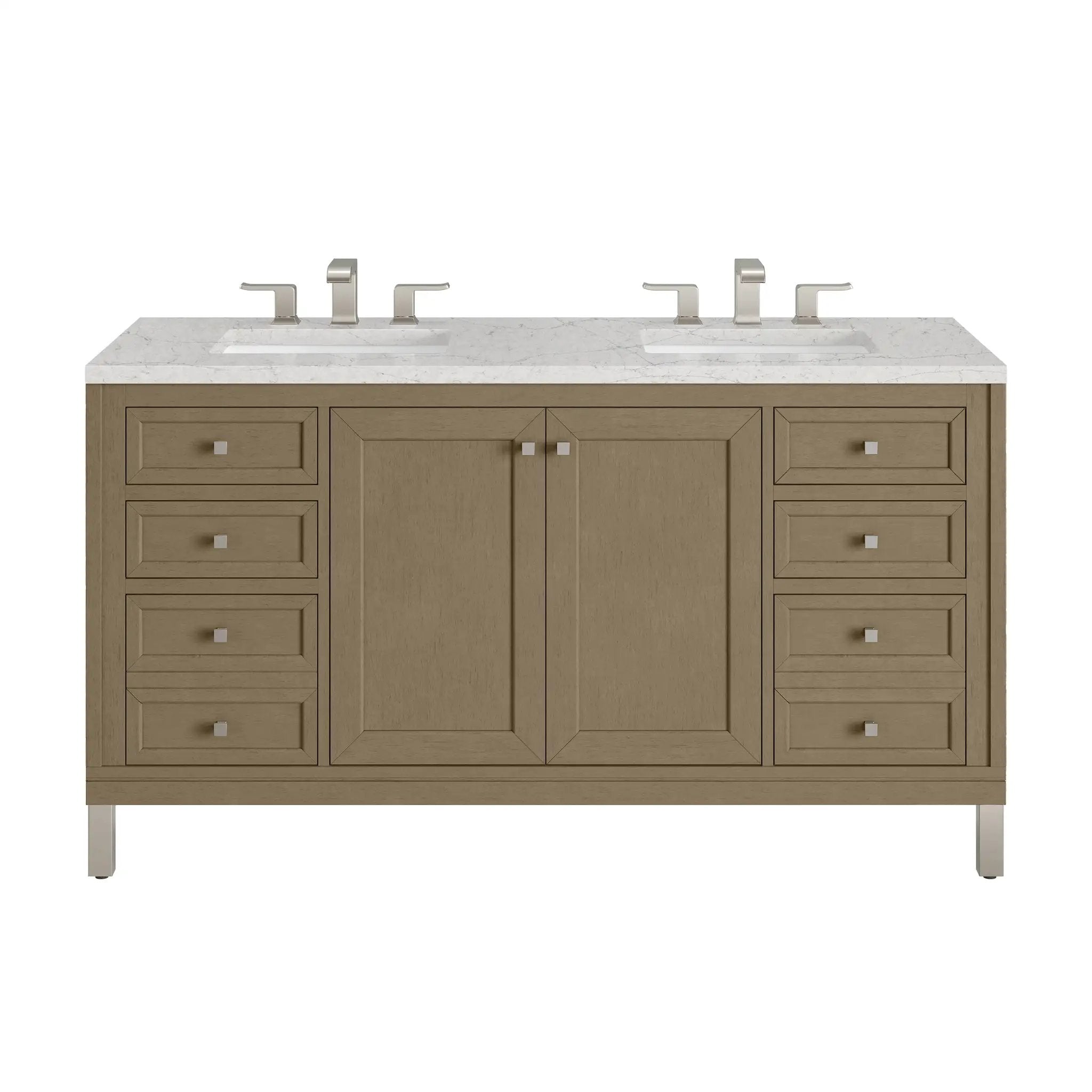 James Martin Chicago 60" Double Vanity Set - Walnut Whisper by James Martin Vanities