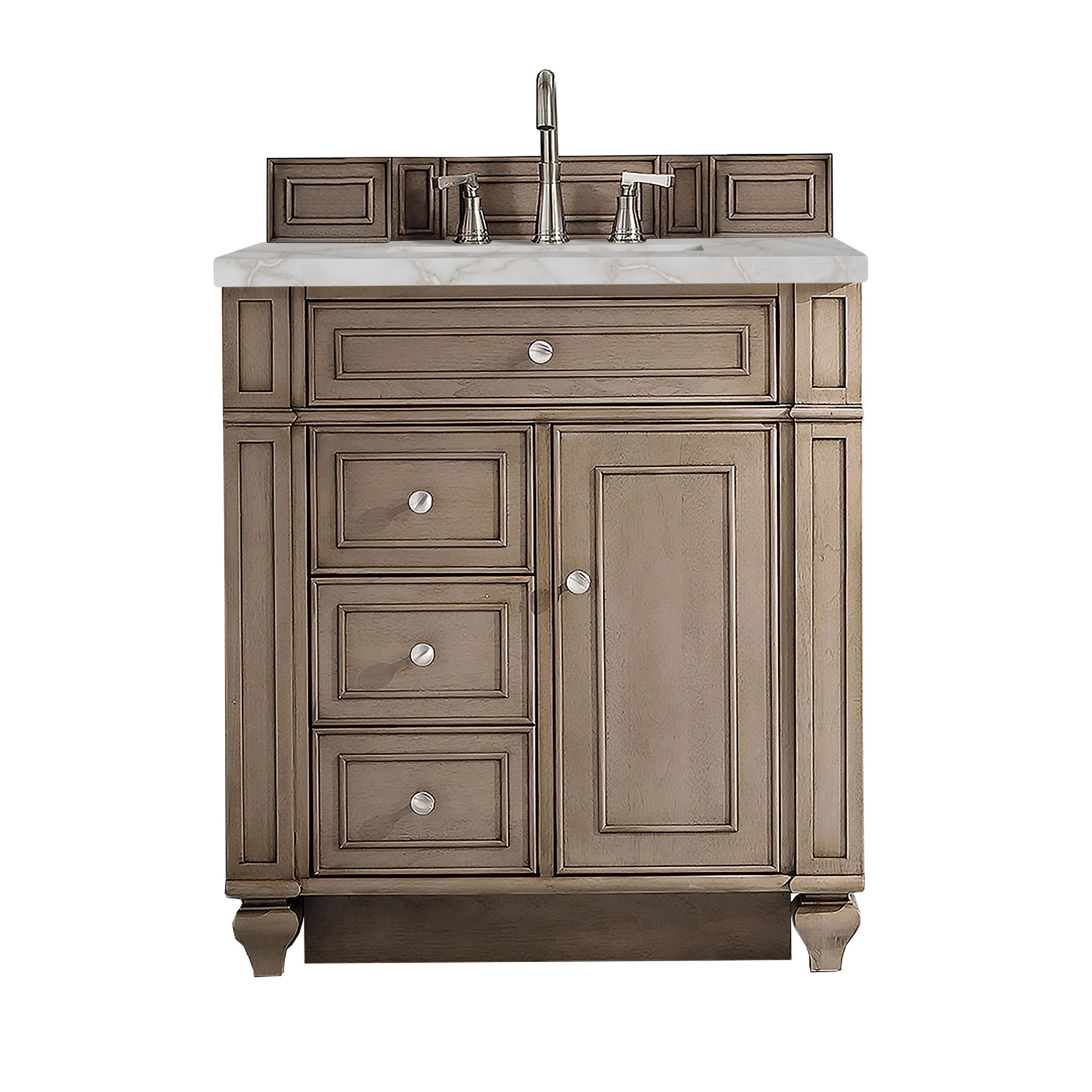 James Martin Vanities Bristol 30" Single Vanity - Whitewashed Walnut