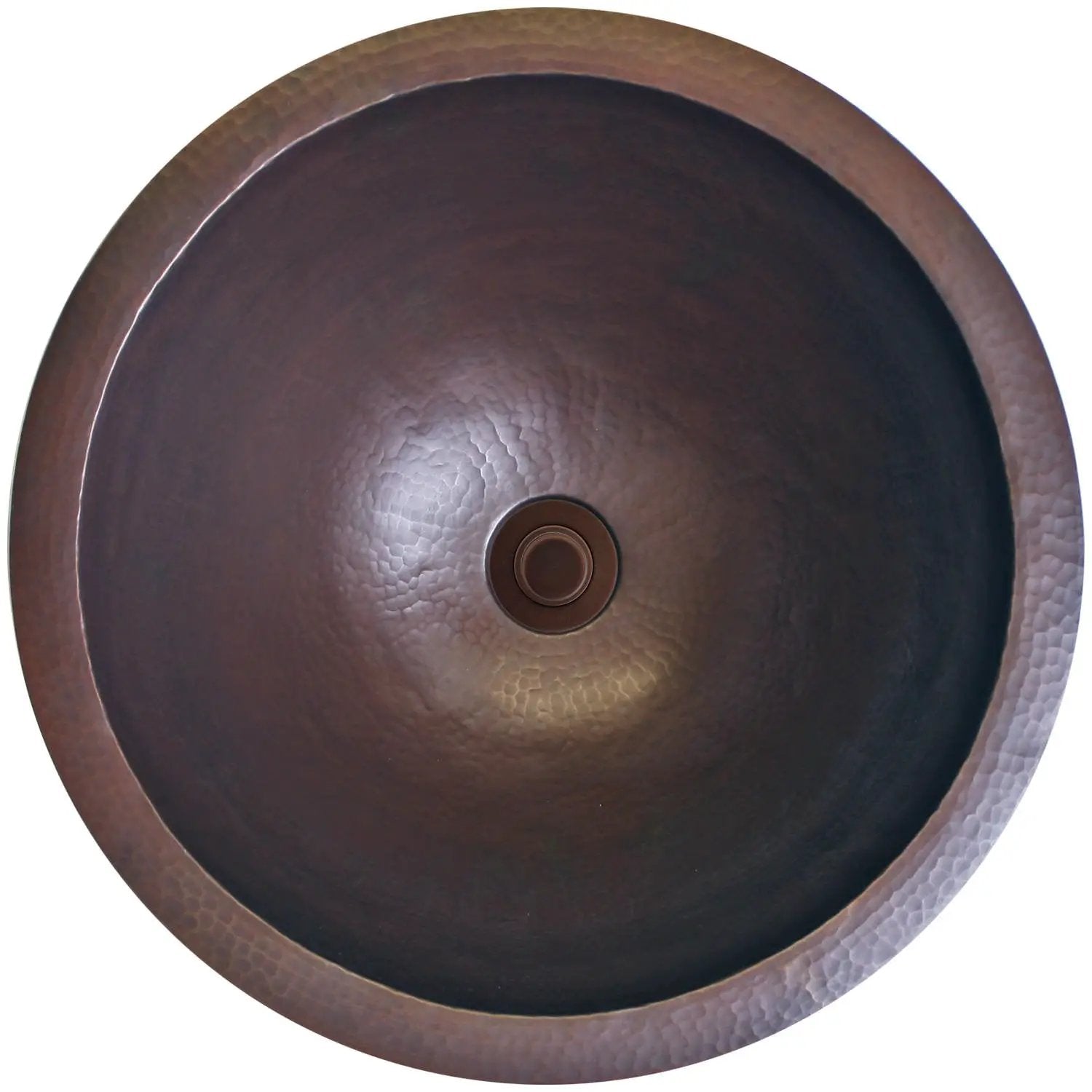 Linkasink Hammered Small Round Drop-In or Undermount Sink 13.5" by Linkasink