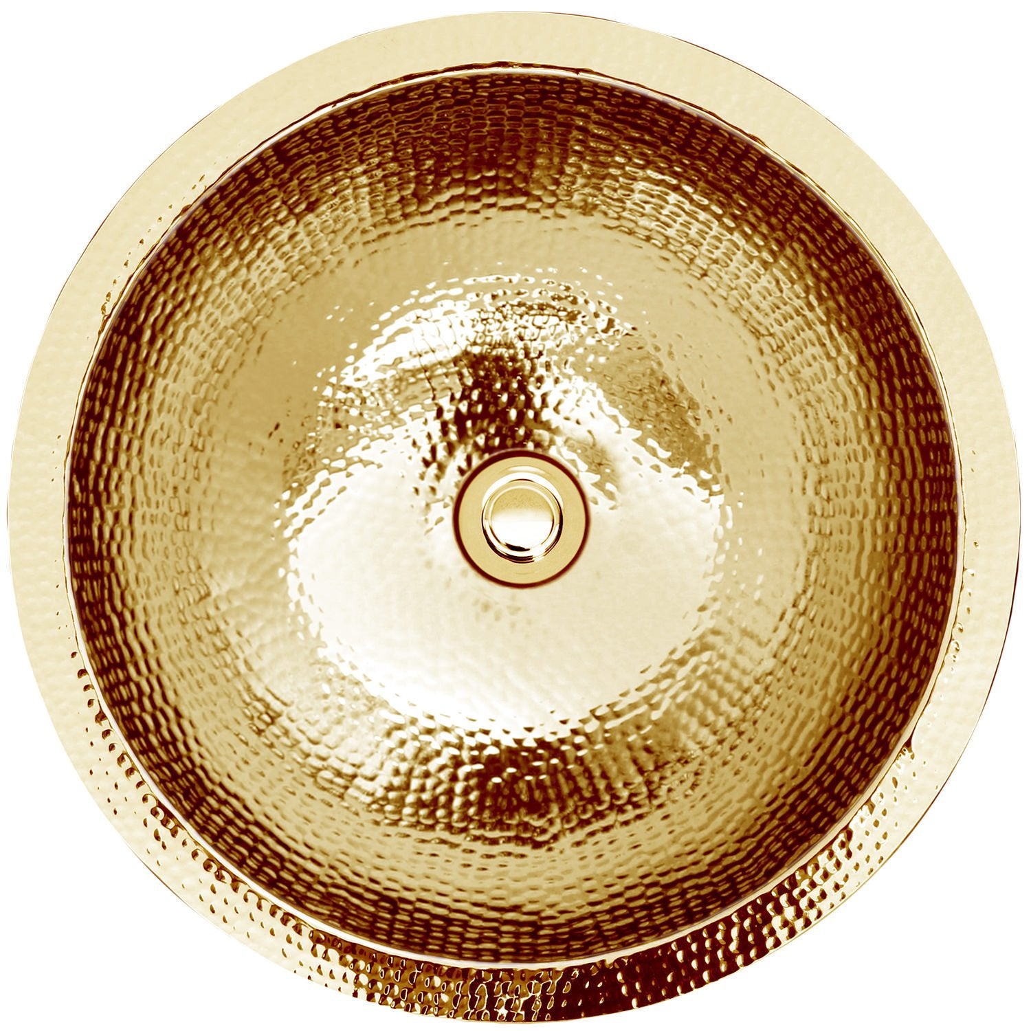 Linkasink Hammered Small Round Drop-In or Undermount Sink 13.5" by Linkasink