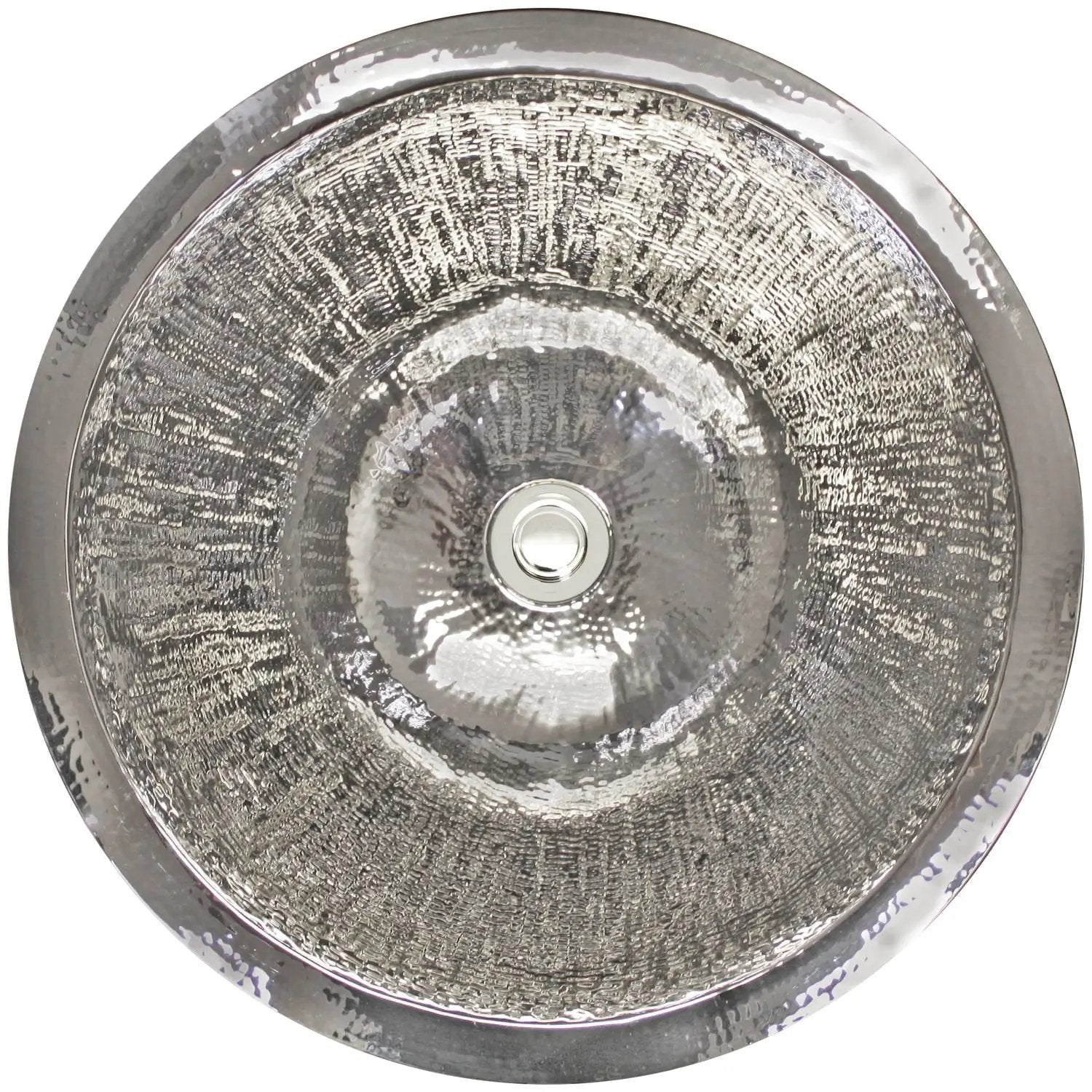Linkasink Hammered Small Round Drop-In or Undermount Sink 13.5" by Linkasink