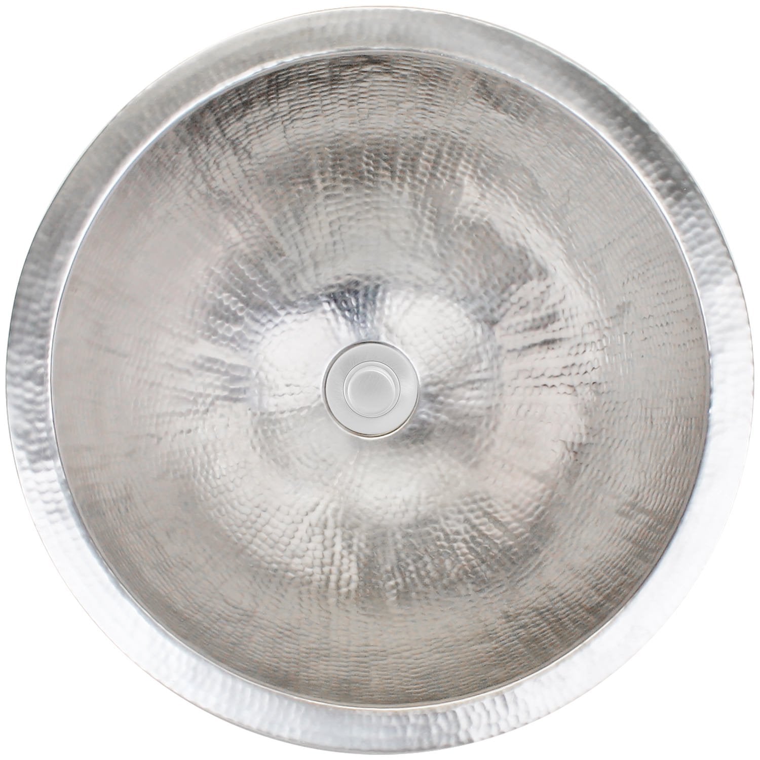 Linkasink Hammered Small Round Drop-In or Undermount Sink 13.5"