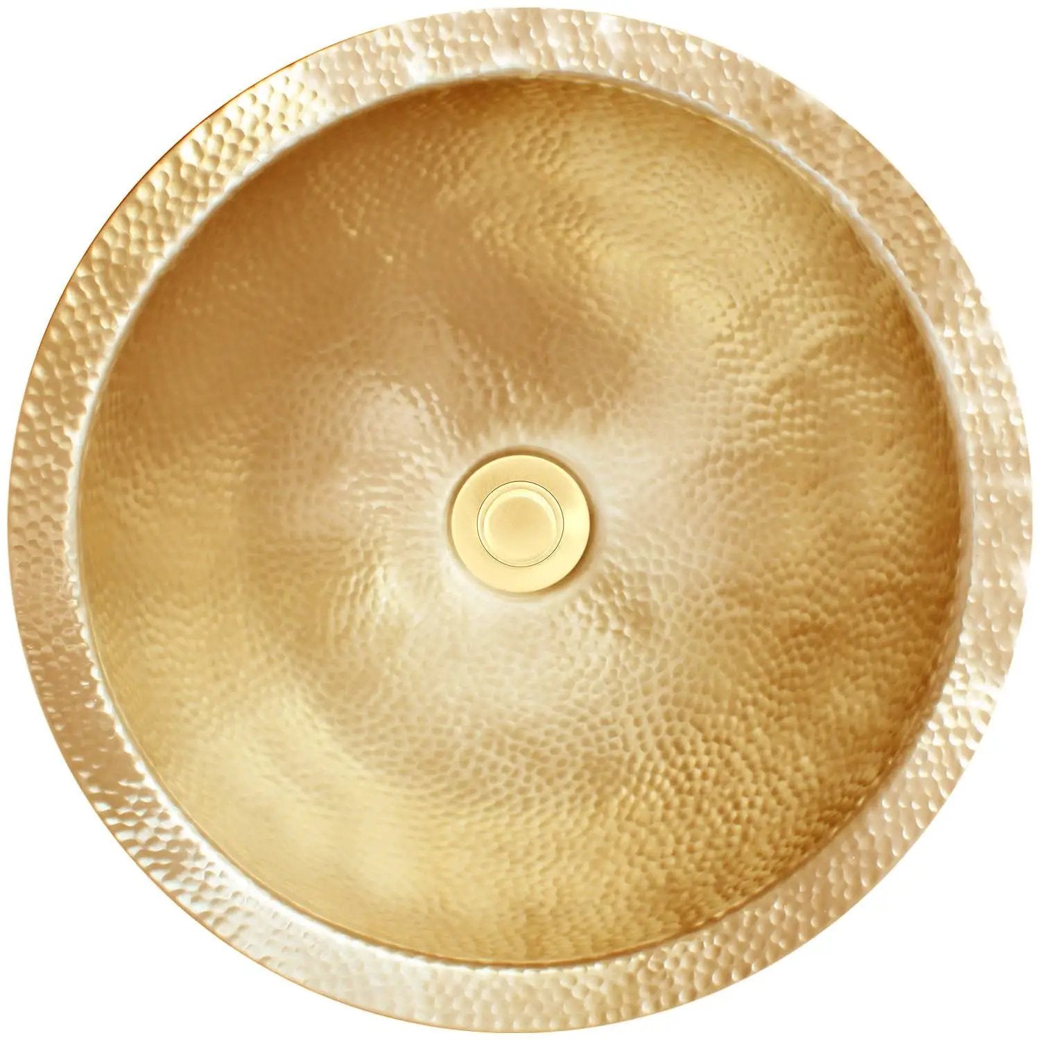 Linkasink Hammered Small Round Drop-In or Undermount Sink 13.5" by Linkasink