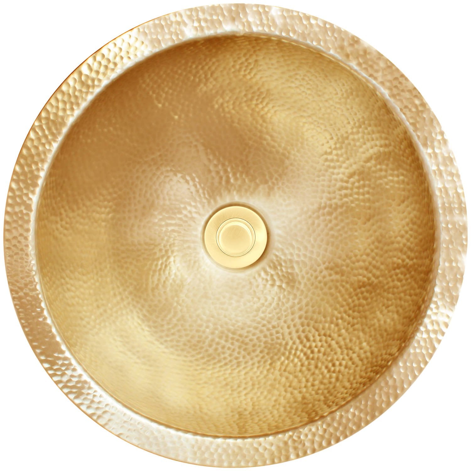 Linkasink Hammered Small Round Drop-In or Undermount Sink 13.5"