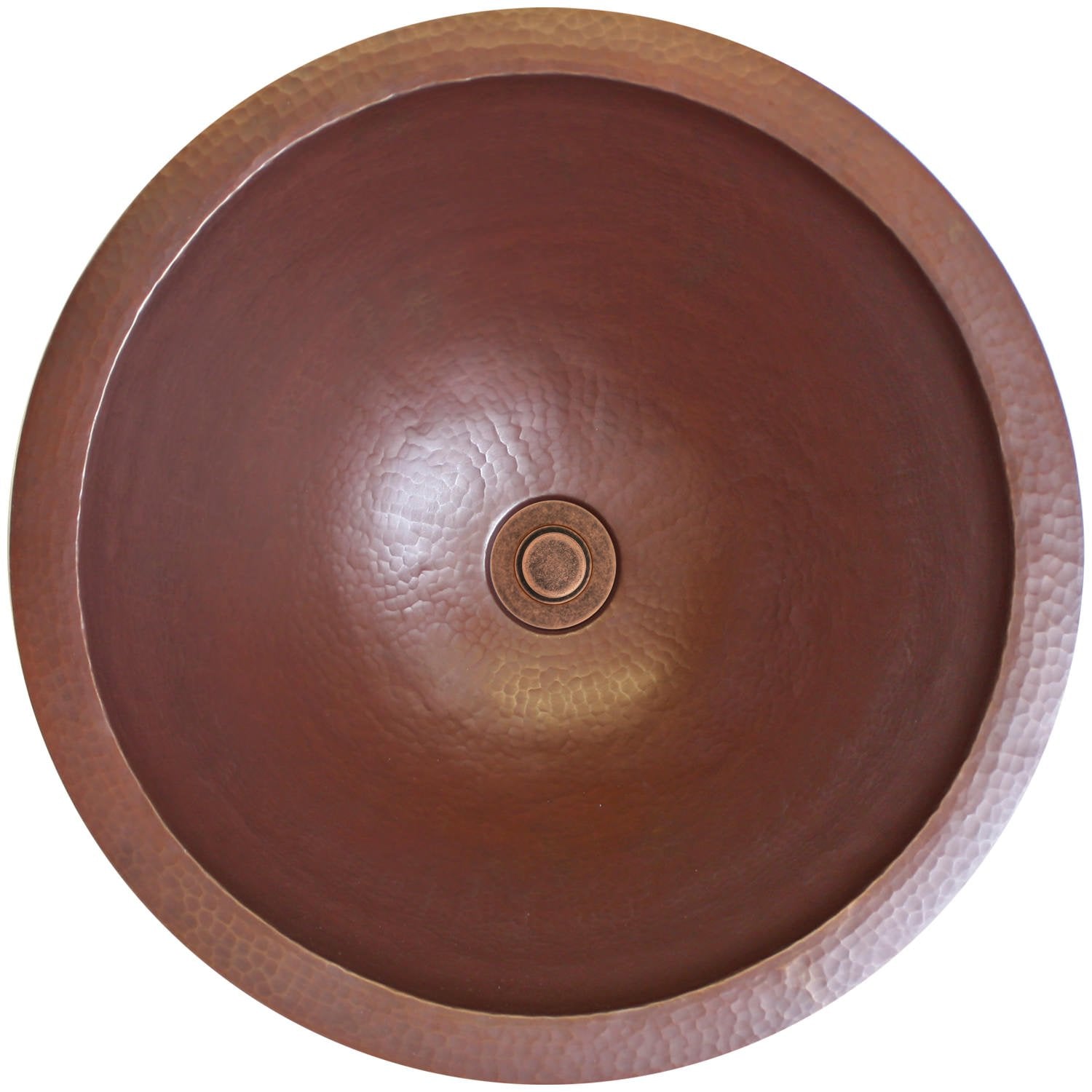 Linkasink Hammered Small Round Drop-In or Undermount Sink 13.5"