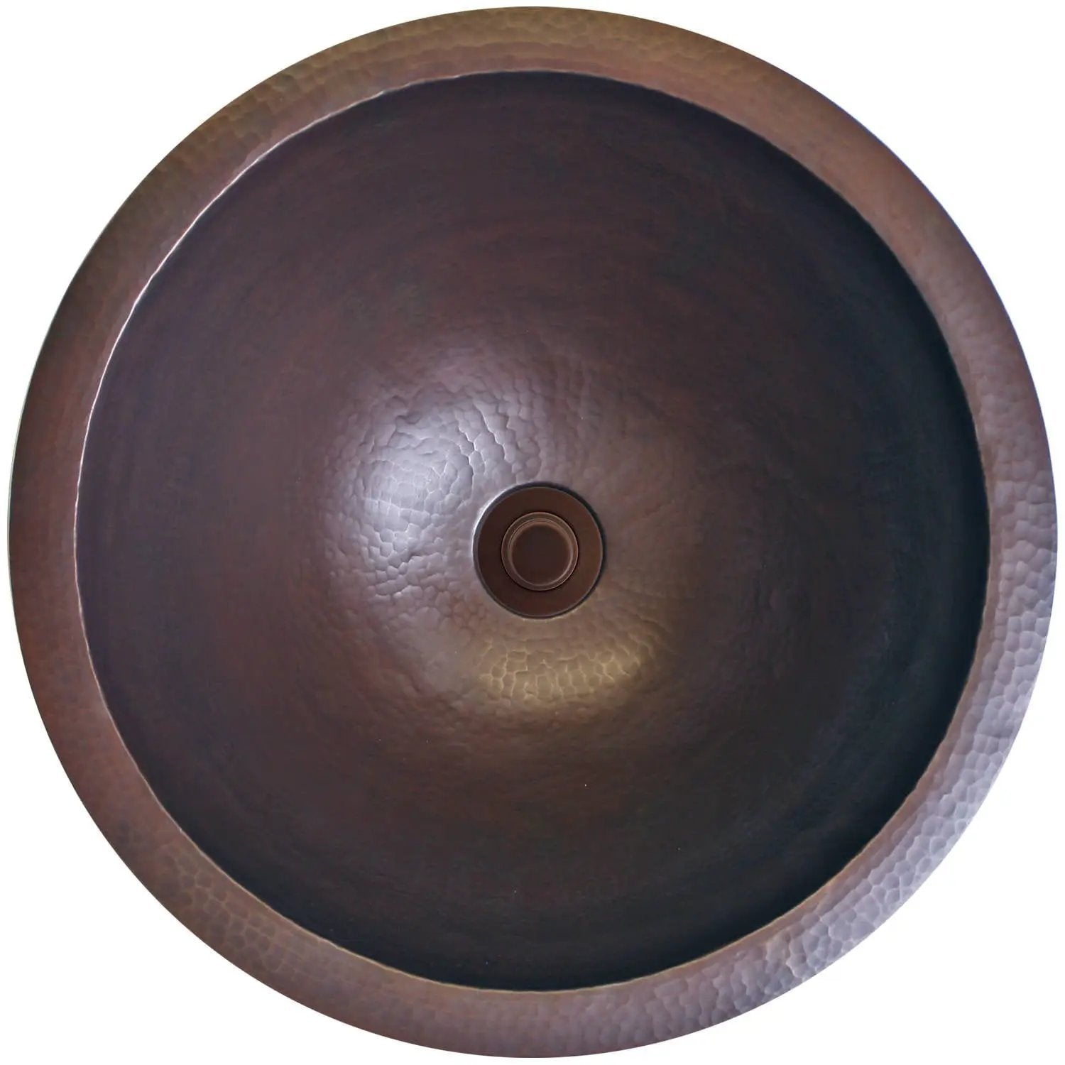 Linkasink Hammered Large Round Drop-In or Undermount Sink 16" by Linkasink