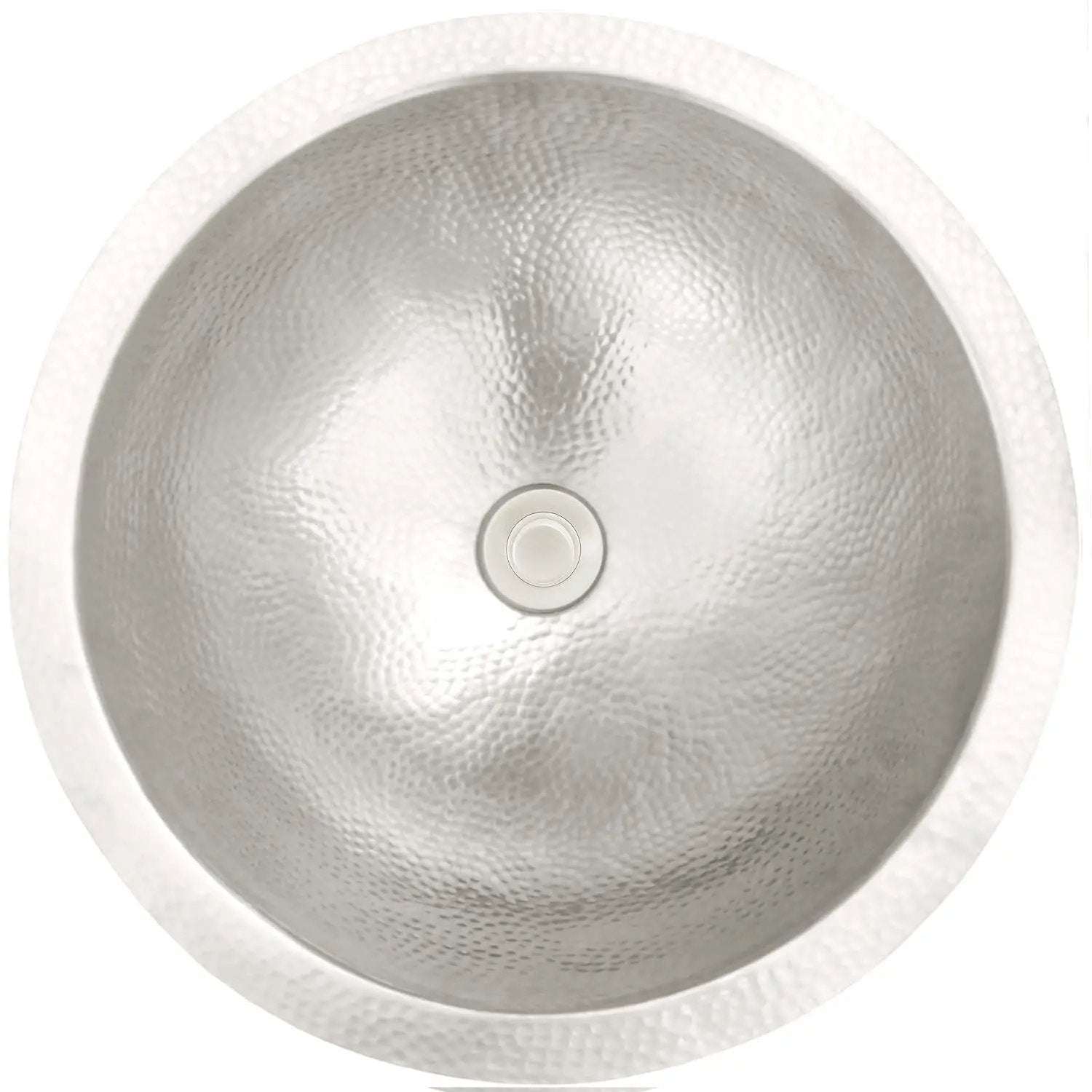 Linkasink Hammered Large Round Drop-In or Undermount Sink 16" by Linkasink