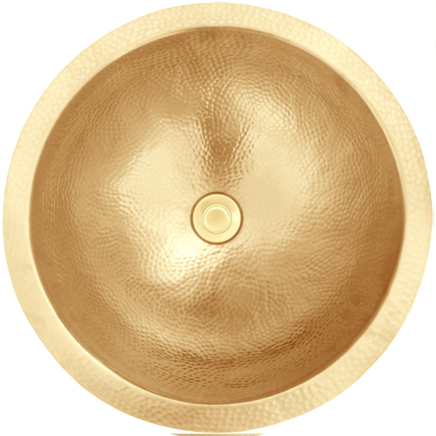 Linkasink Hammered Large Round Drop-In or Undermount Sink 16"