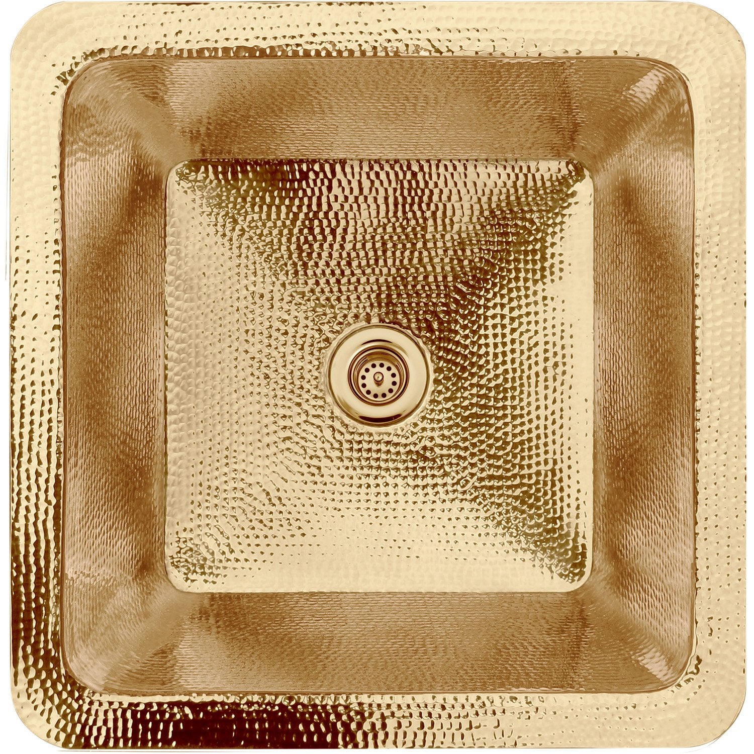 Linkasink Hammered Large Square Drop-In or Undermount Sink 20"