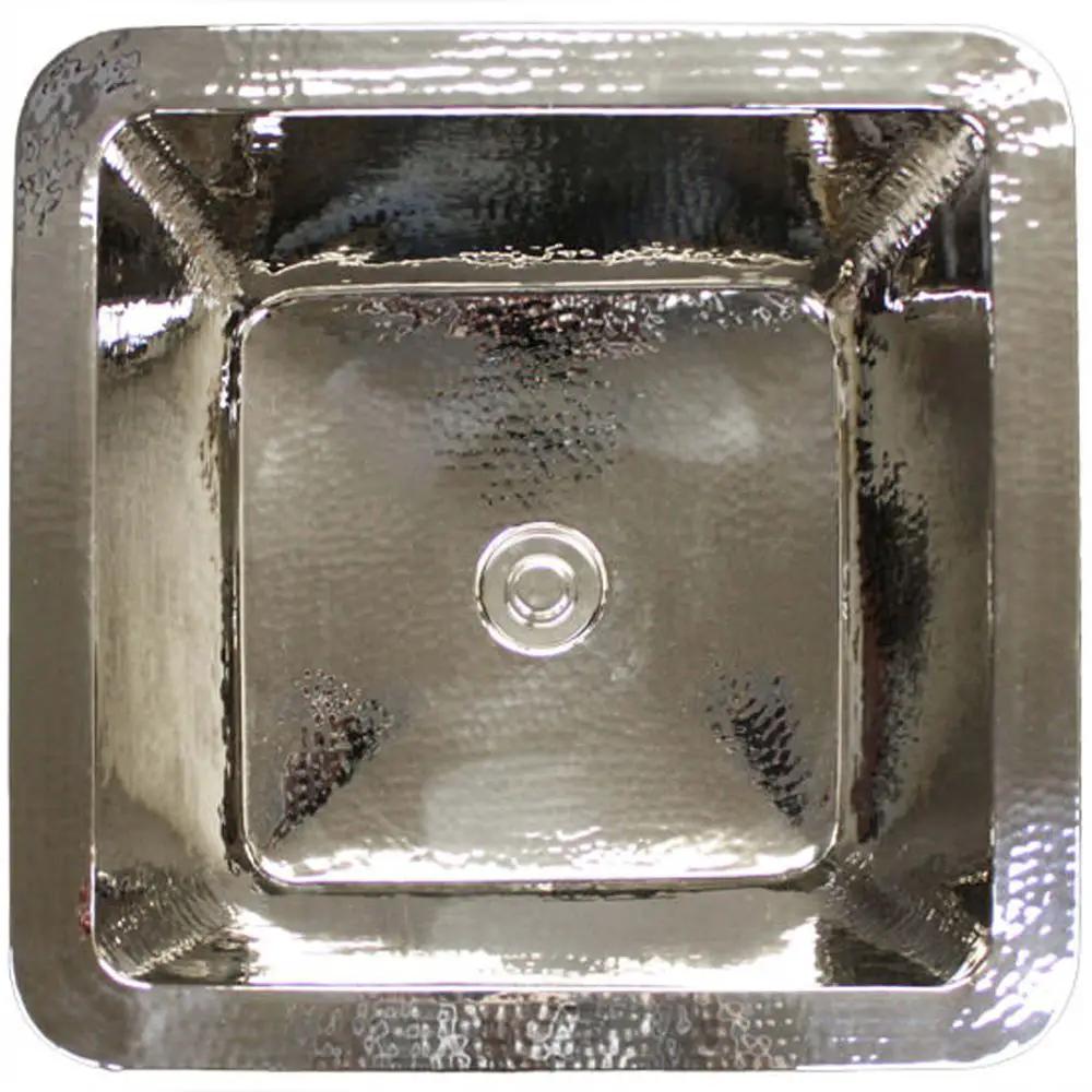 Linkasink Hammered Large Square Drop-In or Undermount Sink 20" by Linkasink