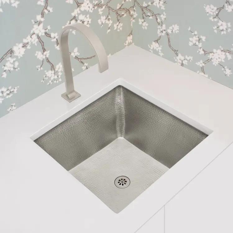 polished nickel sink