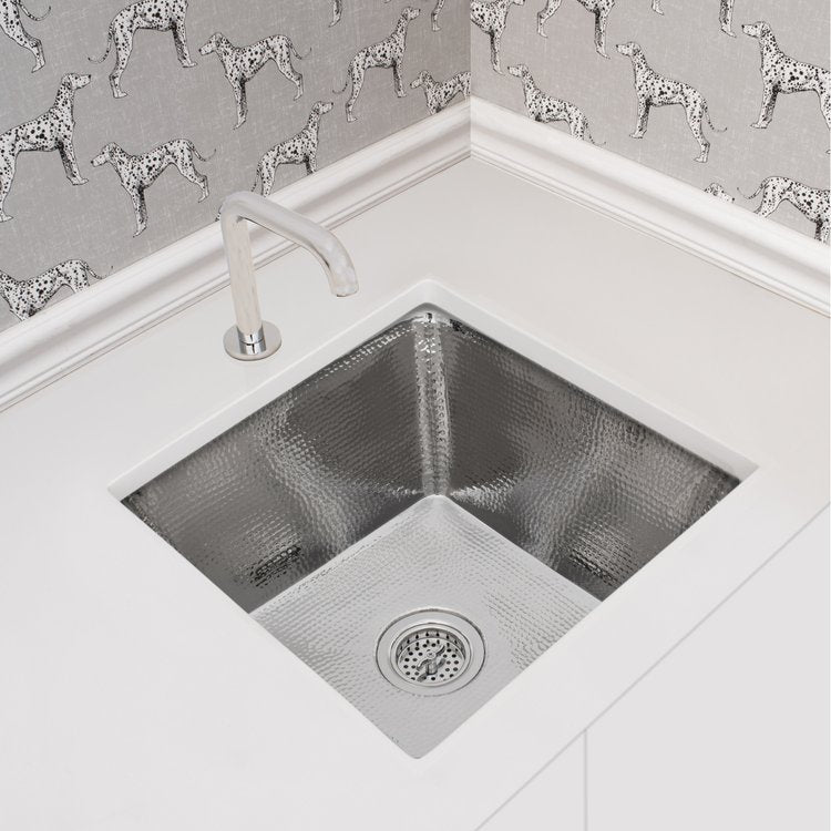 polished stainless steel sink