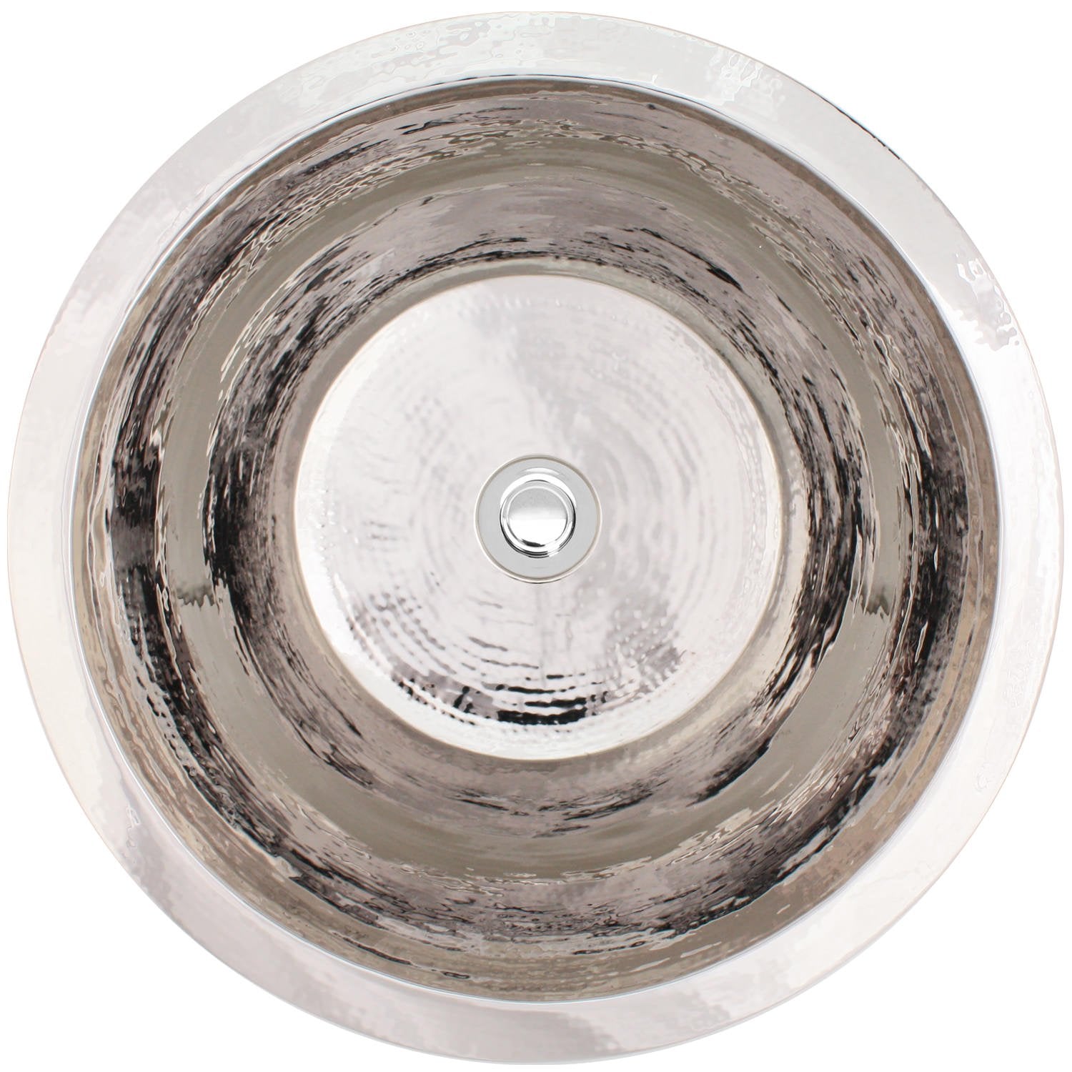 Linkasink Hammered Small Round Flat Bottom Bar/Utility Sink 16" by Linkasink