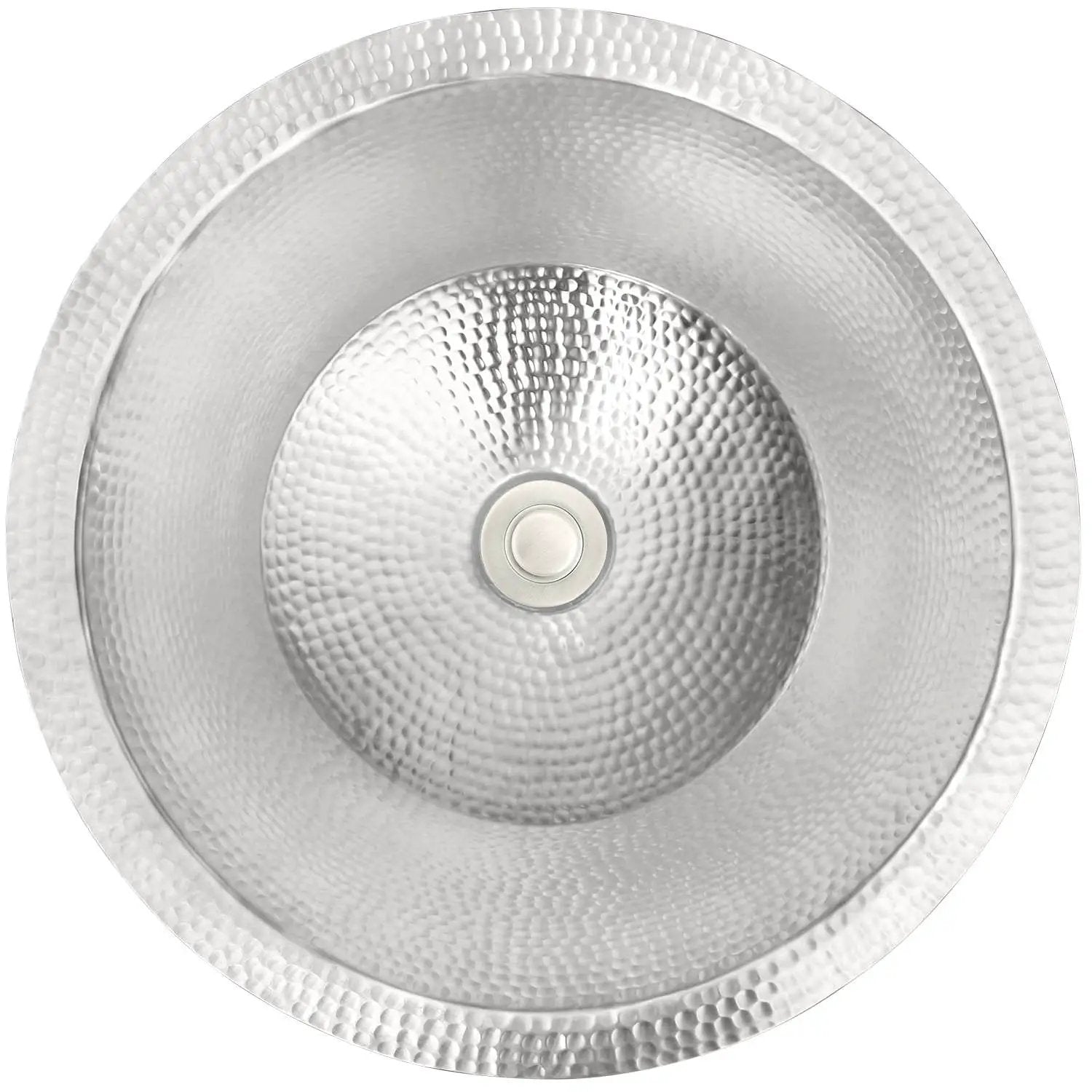 Linkasink Hammered Small Round Flat Bottom Bar/Utility Sink 16" by Linkasink
